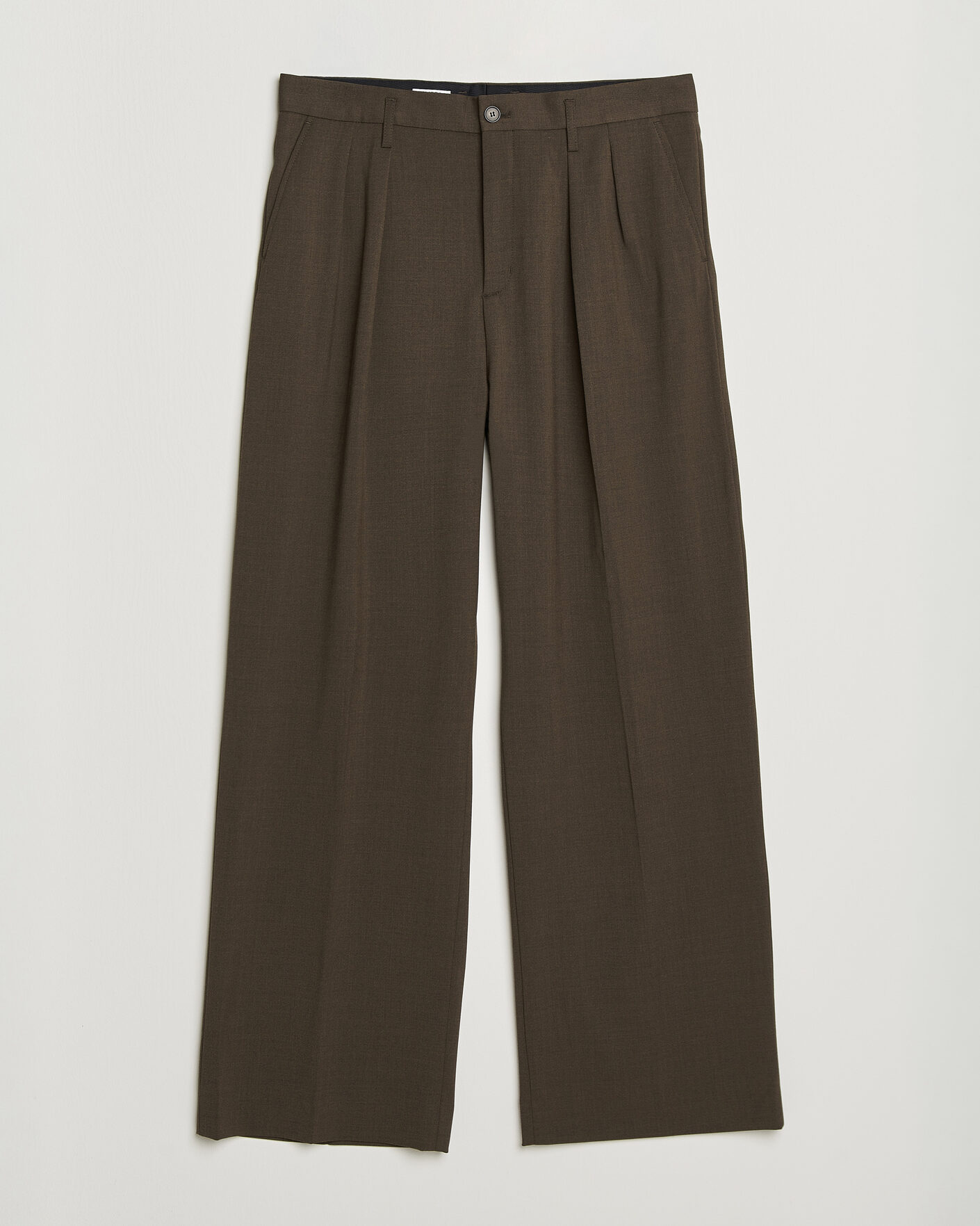 Herre | Bukser | Filippa K | Milo Wide Wool Trousers Walnut Brown