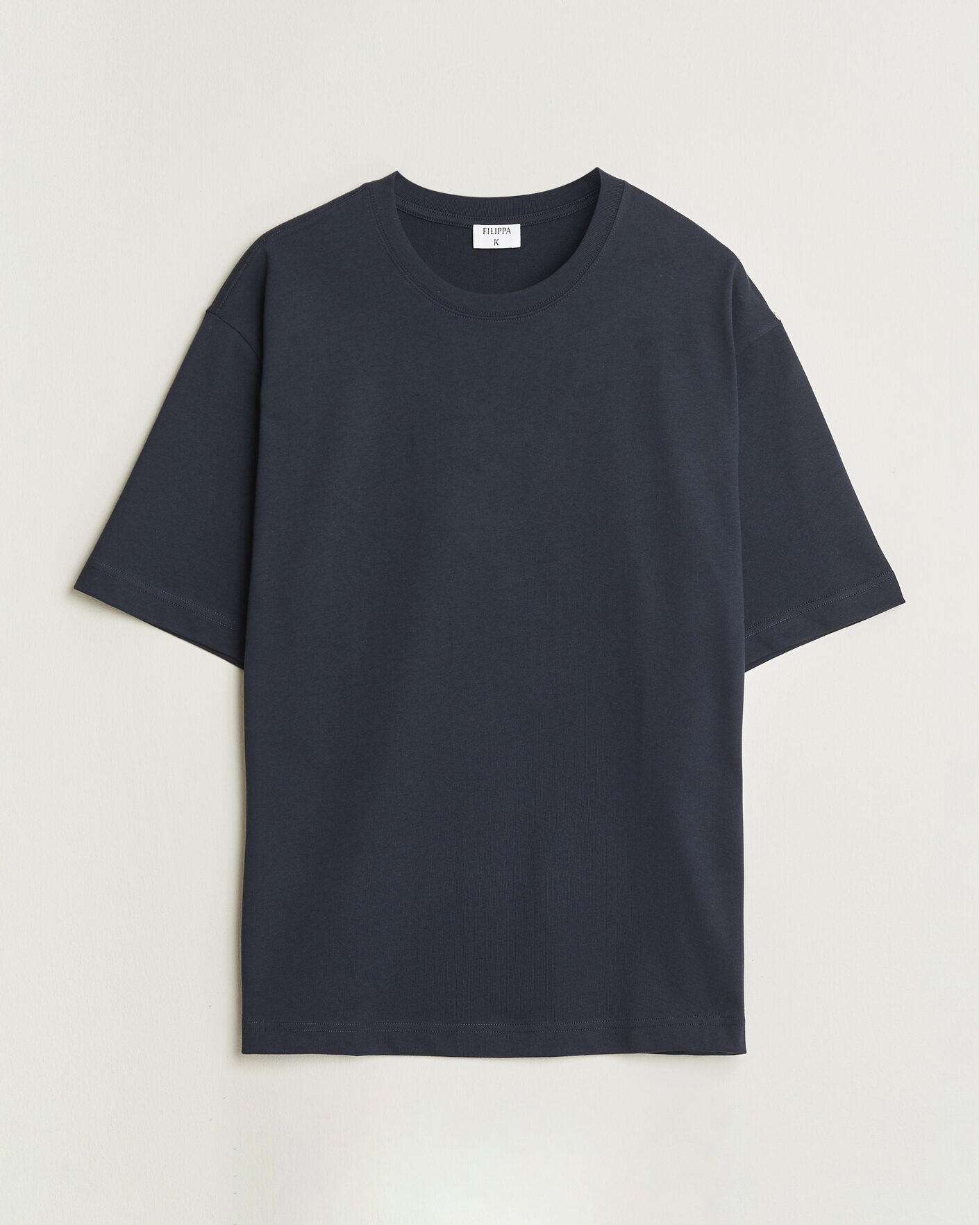 Herre | T-Shirts | Filippa K | Heavy Cotton Crew Neck T-Shirt Night Blue