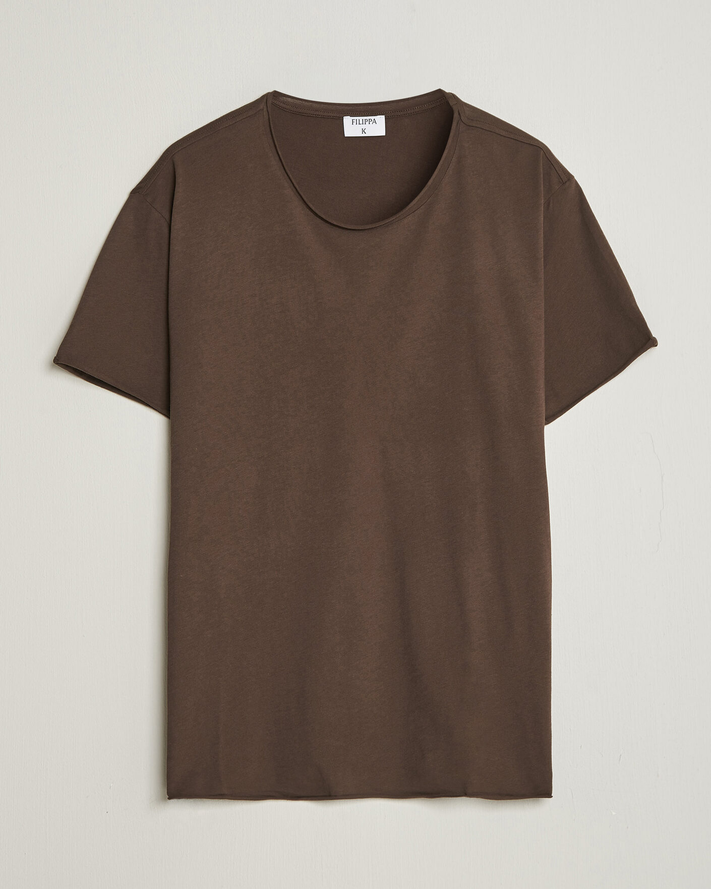 Herre | T-Shirts | Filippa K | Roll Neck Crew Neck T-Shirt Golden Brown