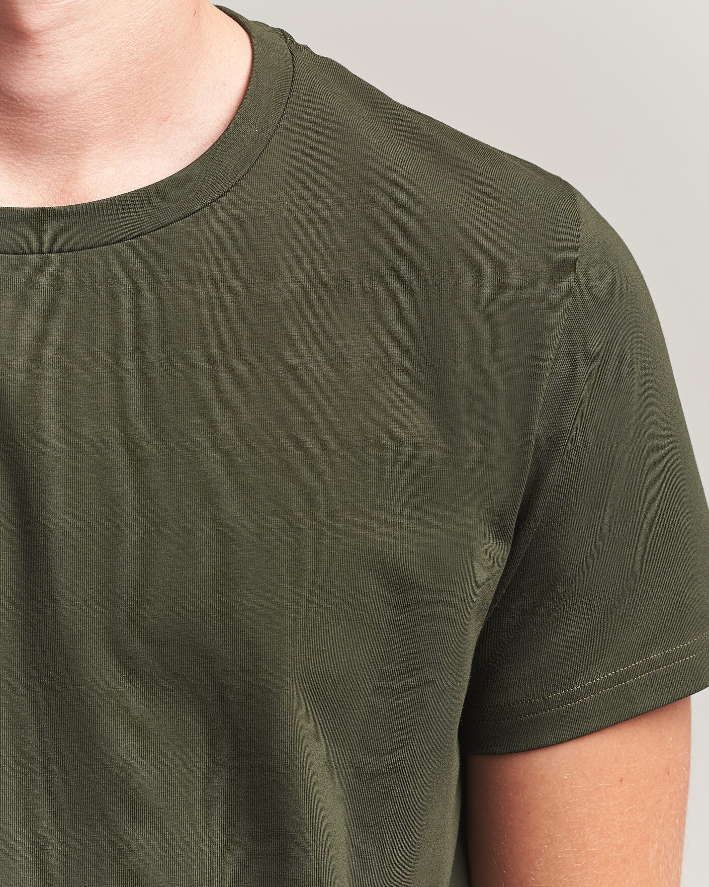 Herre | T-Shirts | Filippa K | Soft Lycra T-Shirt Night Green