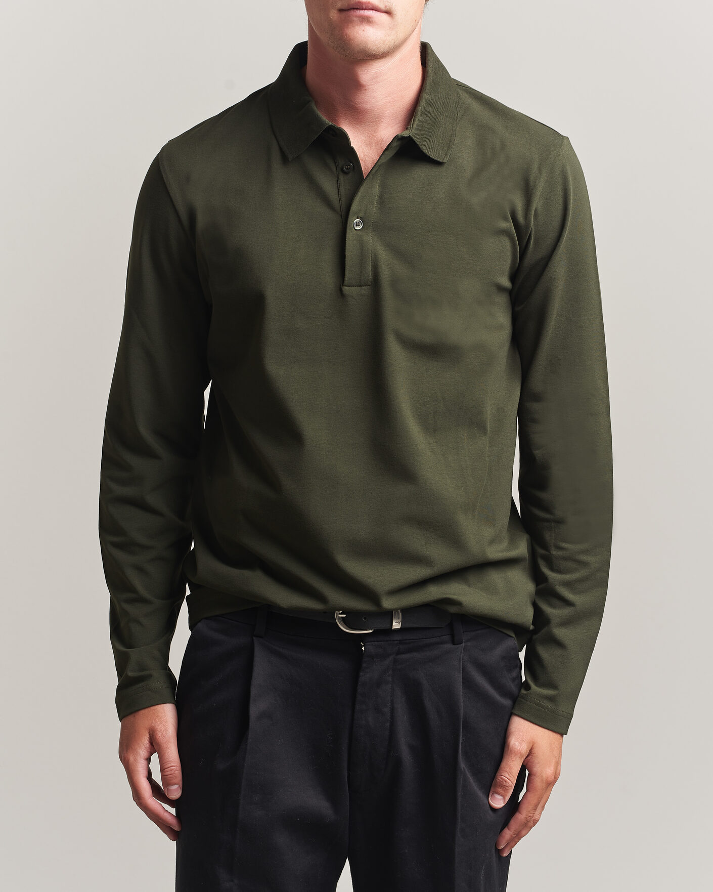 Herre | Pikéer | Filippa K | Luke Lycra Polo Shirt Night Green