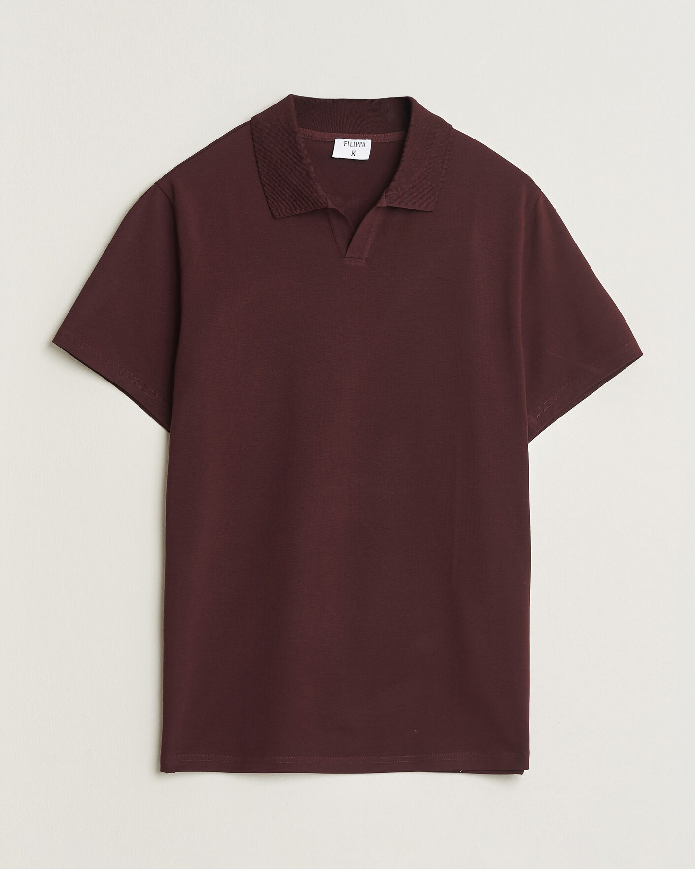 Herre | Pikéer | Filippa K | Soft Lycra Polo T-Shirt Dark Burgundy