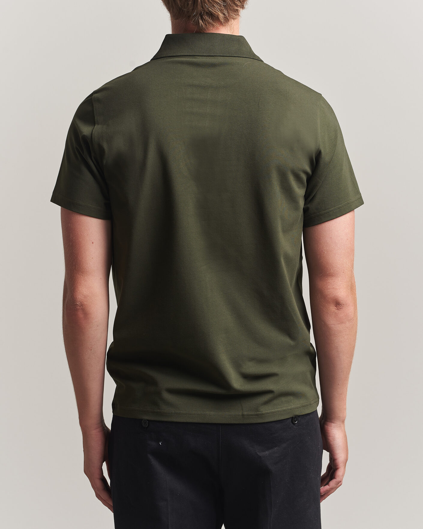 Herre | Pikéer | Filippa K | Soft Lycra Polo T-Shirt Night Green