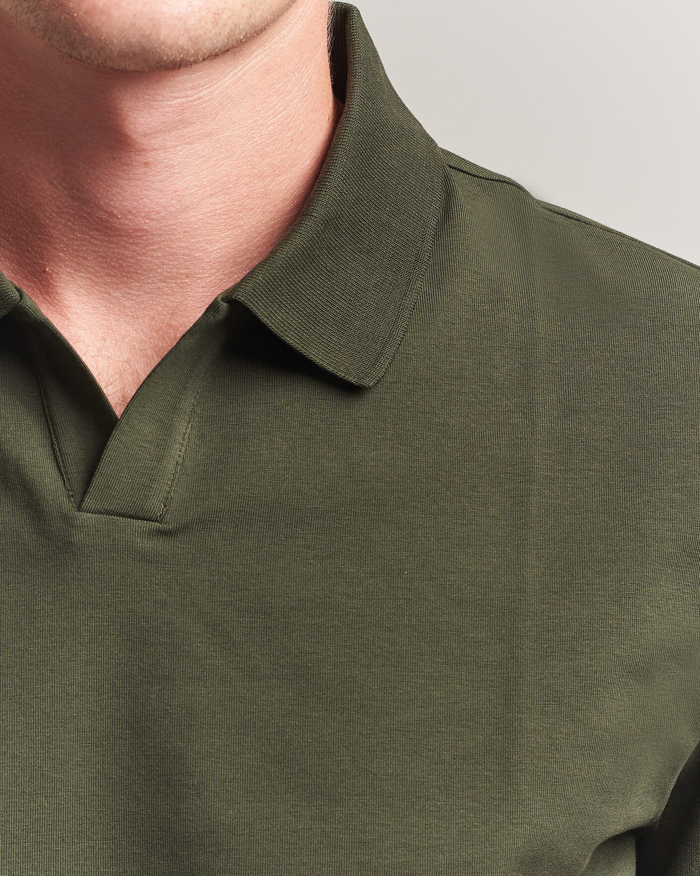 Herre | Pikéer | Filippa K | Soft Lycra Polo T-Shirt Night Green