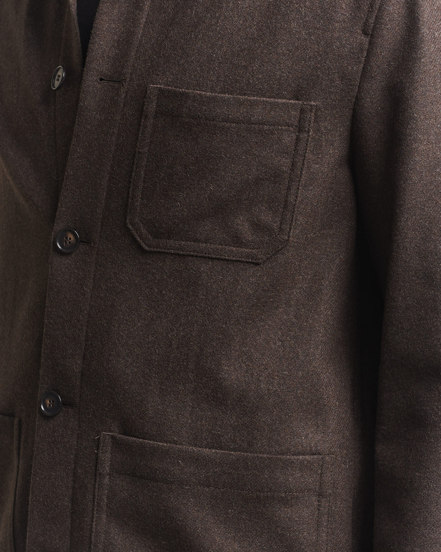 Herre | Skjorter | Filippa K | Taylor Flannel Overshirt Walnut Brown