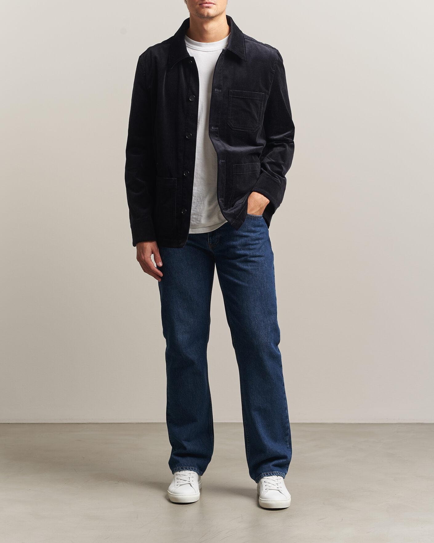 Herre | Skjorter | Filippa K | Taylor Corduroy Overshirt Navy