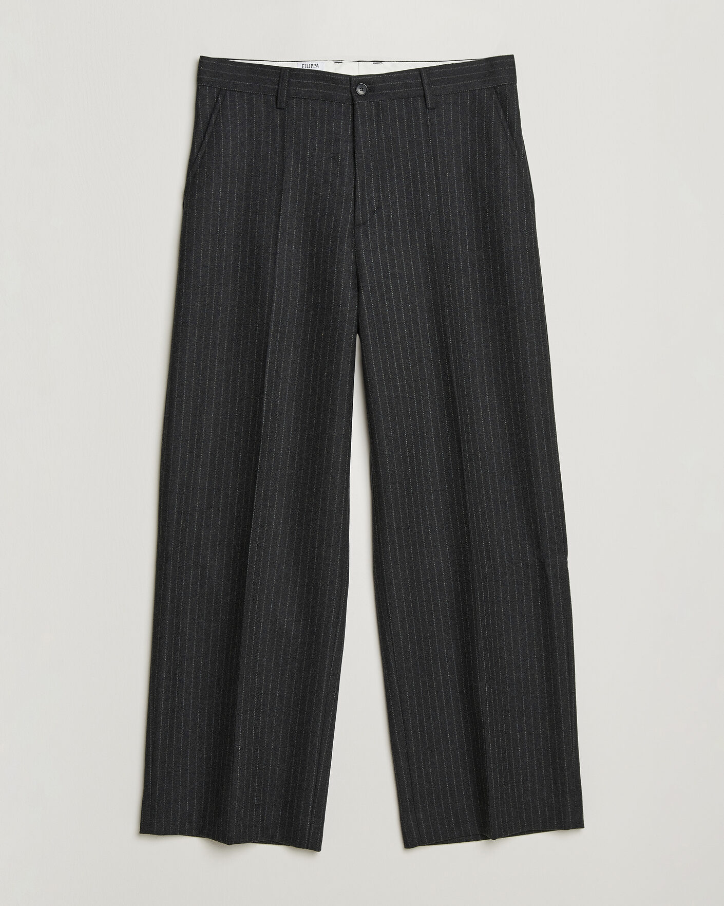 Herre | Bukser | Filippa K | Hector Wool Flannel Pinstriped Trousers Anthracite