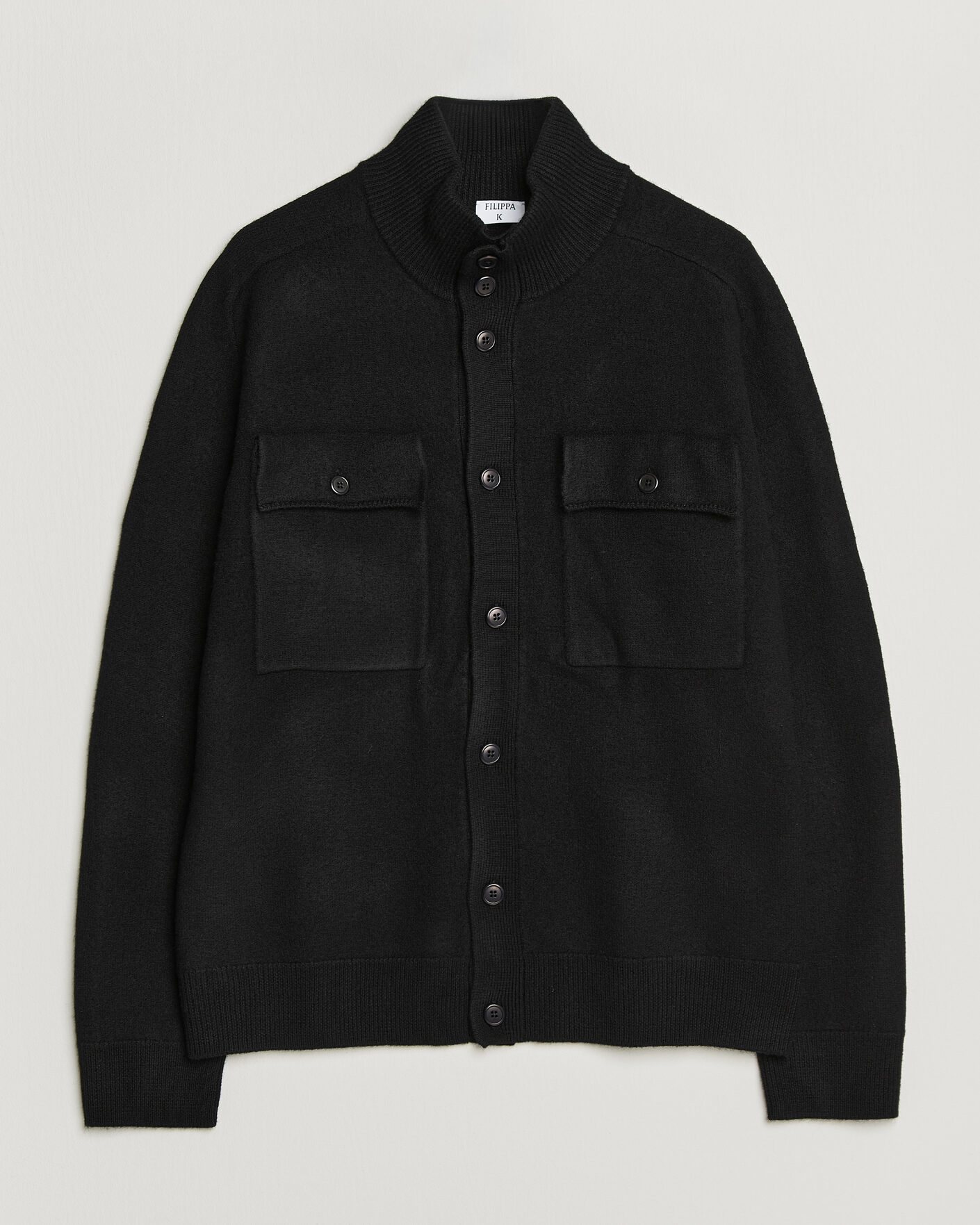 Herre | Gensere | Filippa K | Wool Knitted Cardigan Black