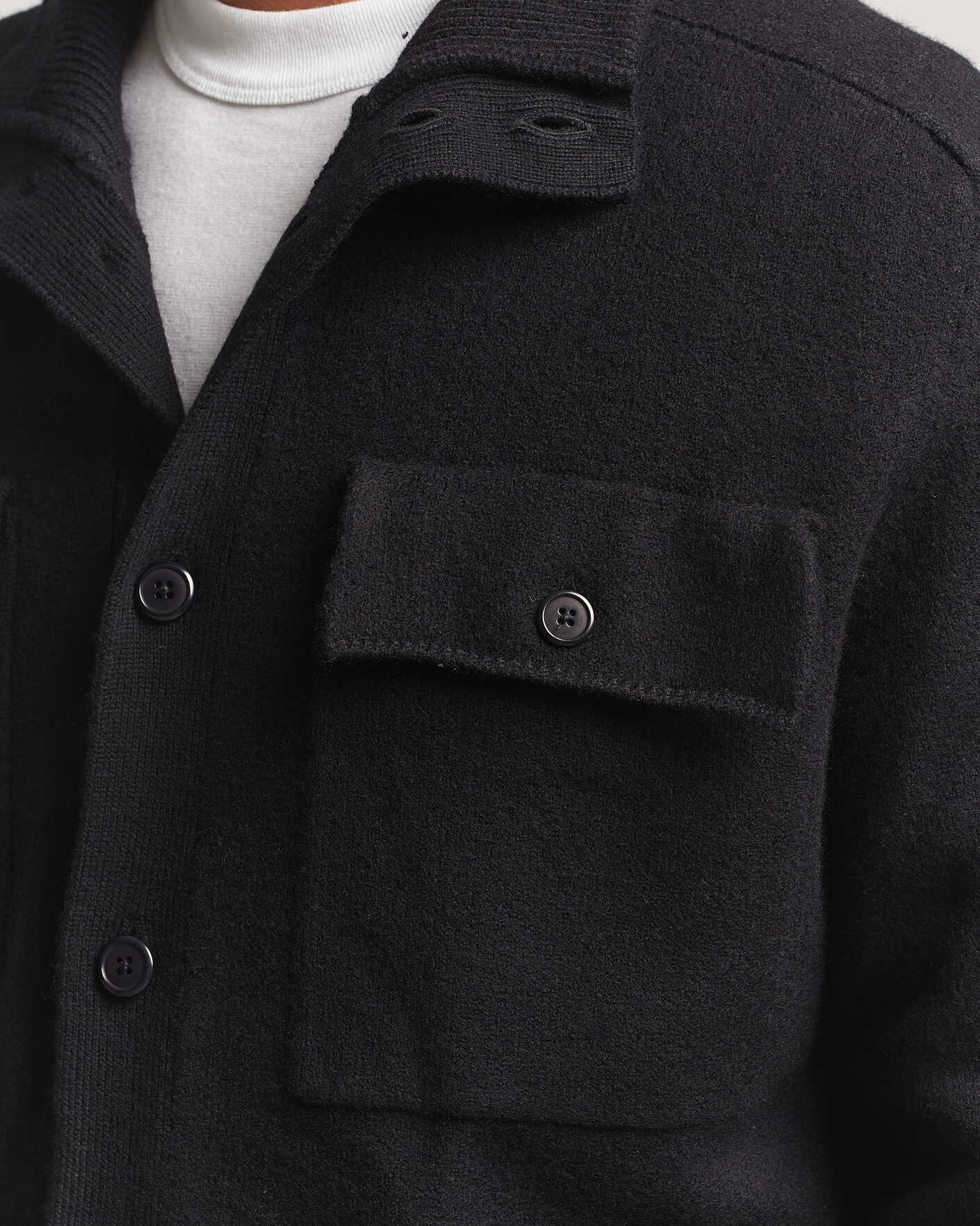 Herre | Gensere | Filippa K | Wool Knitted Cardigan Black