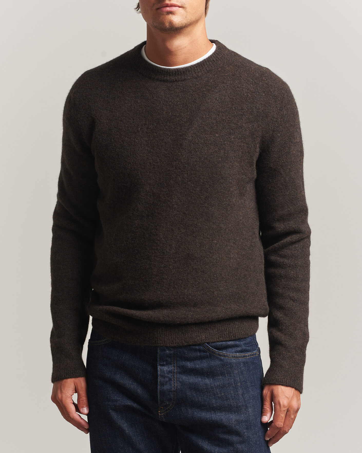 Herre | Gensere | Filippa K | Yak Knitted Sweater Golden Brown