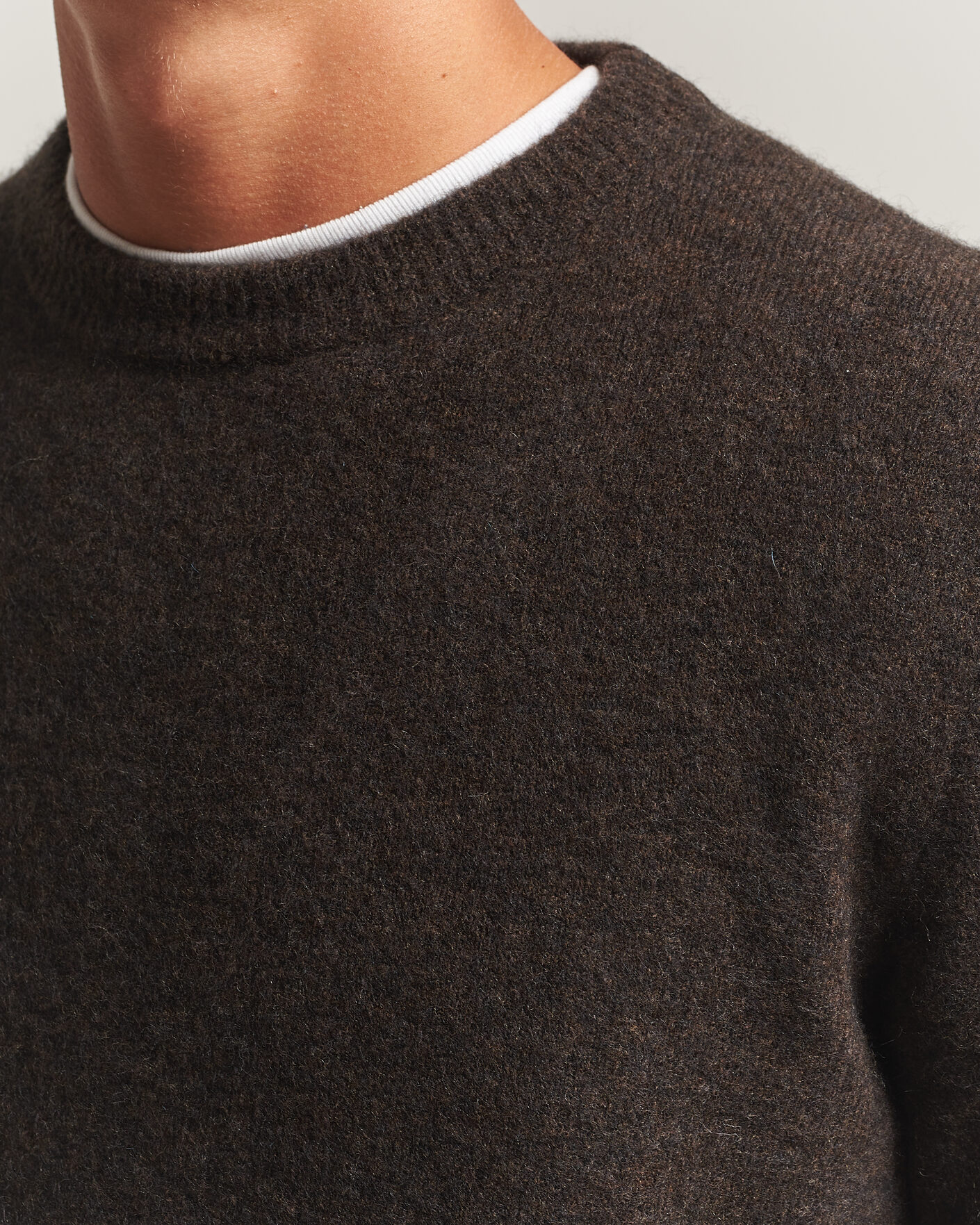 Herre | Gensere | Filippa K | Yak Knitted Sweater Golden Brown