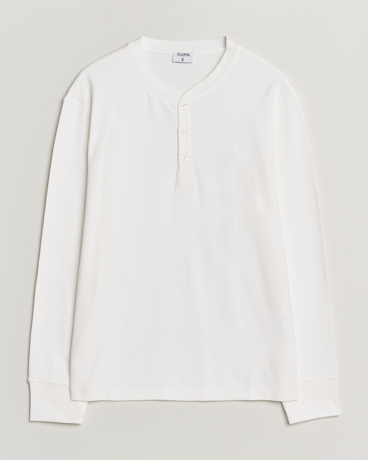 Herre | Gensere | Filippa K | Cotton Rib Henley White