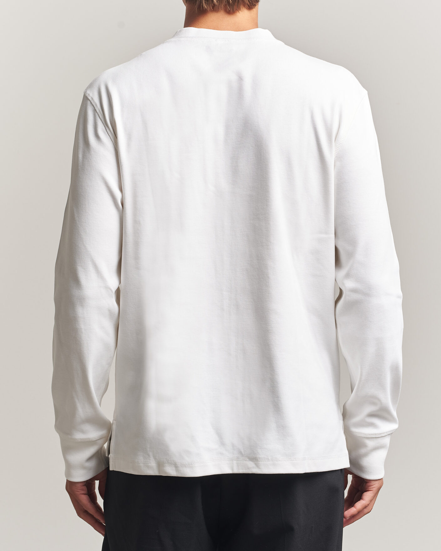 Herre | Gensere | Filippa K | Cotton Rib Henley White