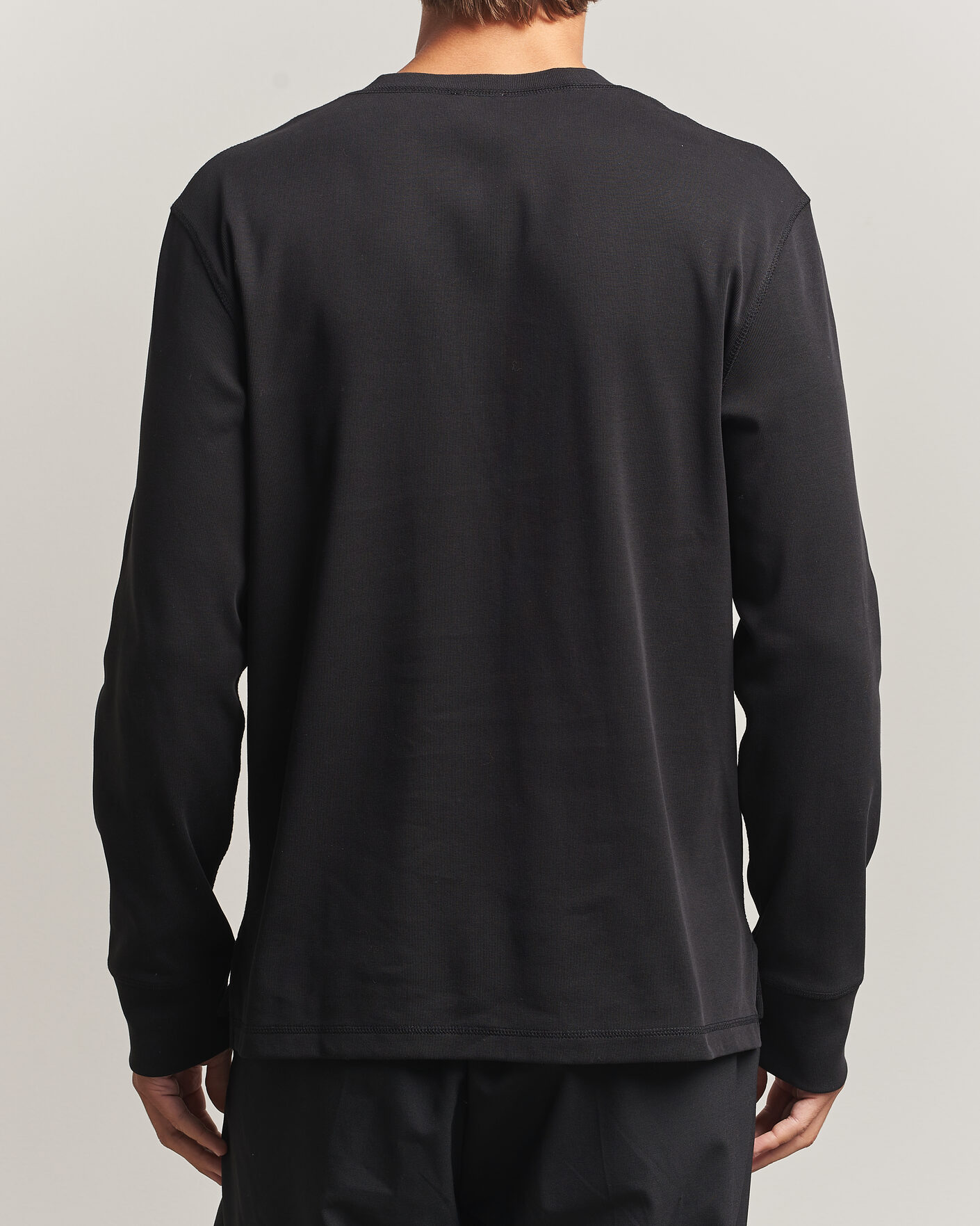 Herre | Gensere | Filippa K | Cotton Rib Henley Black