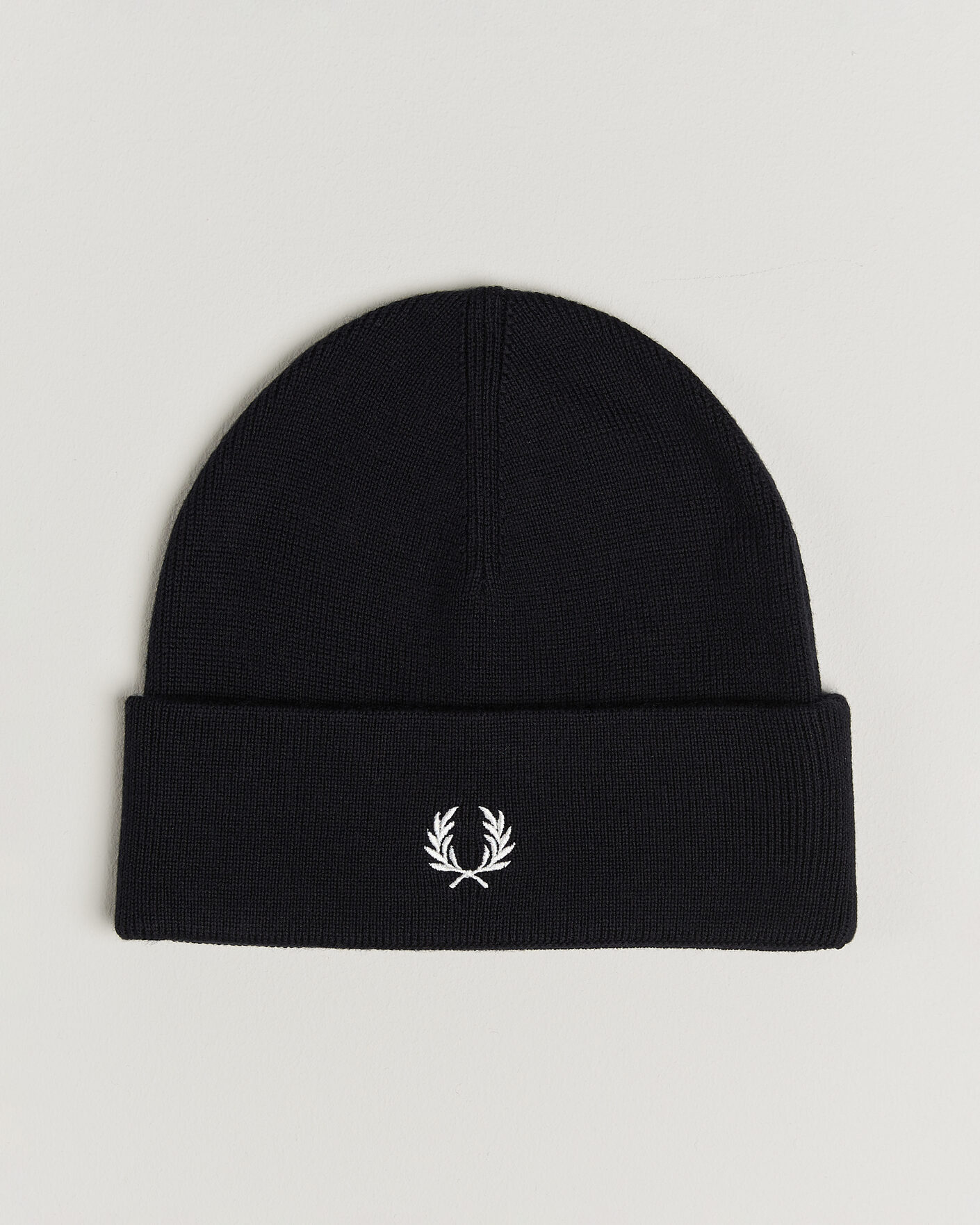 Herre | Luer | Fred Perry | Merino Wool Beanie Navy