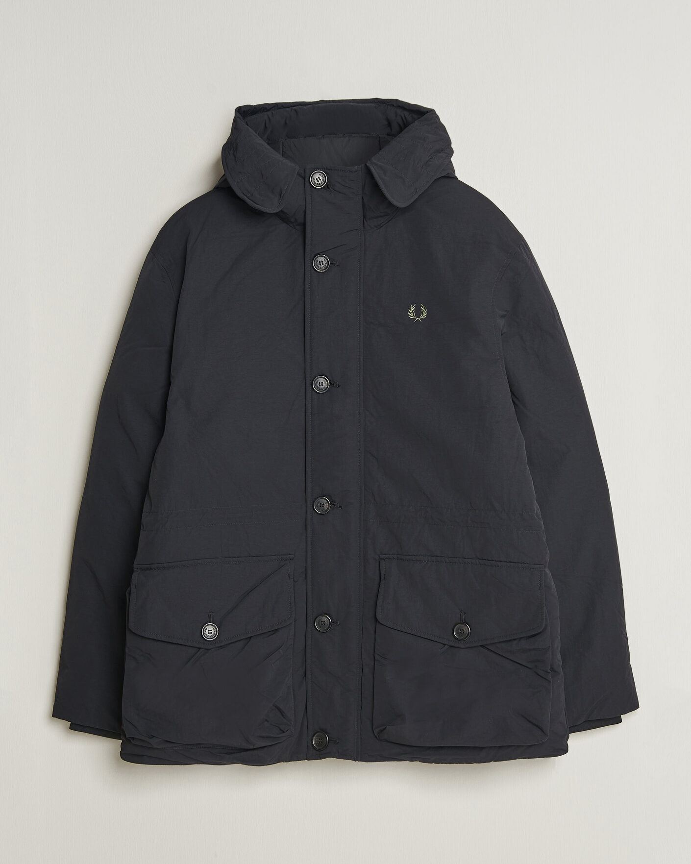 Herre | Jakker | Fred Perry | Padded Patch Pocket Parka Black