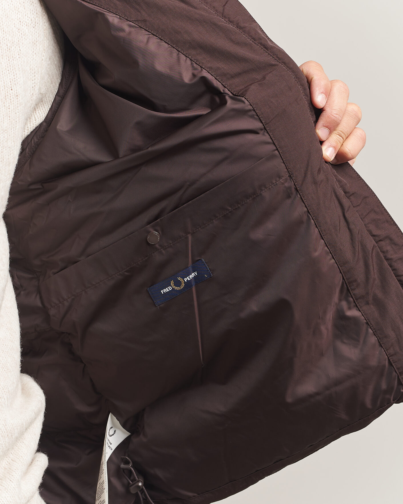 Herre | Jakker | Fred Perry | Raglan Sleeve Padded Jacket Rich Brown