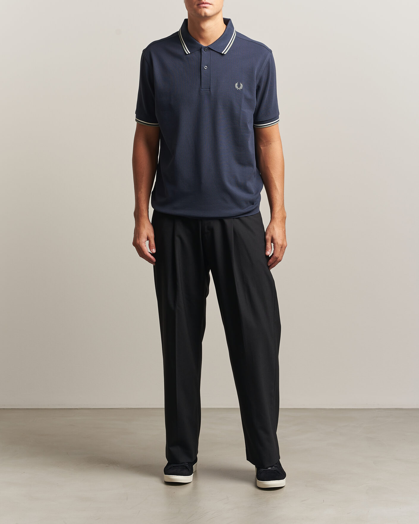 Herre | Pikéer | Fred Perry | Twin Tipped Polo Shirt Dark Airforce