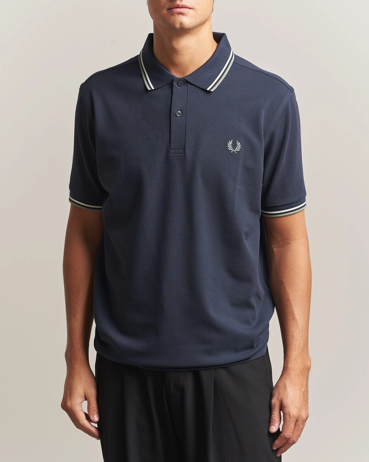 Herre | Pikéer | Fred Perry | Twin Tipped Polo Shirt Dark Airforce