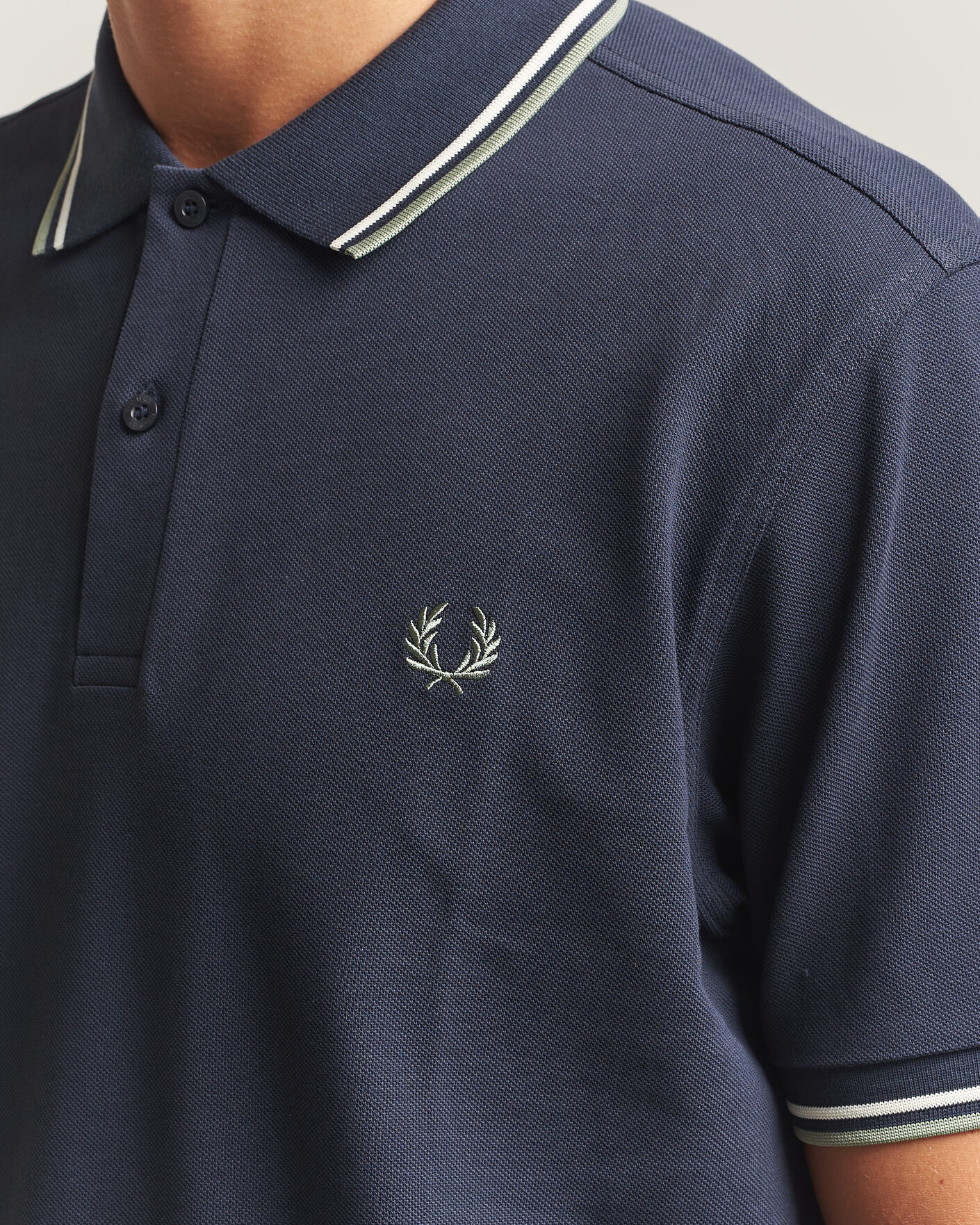 Herre | Pikéer | Fred Perry | Twin Tipped Polo Shirt Dark Airforce