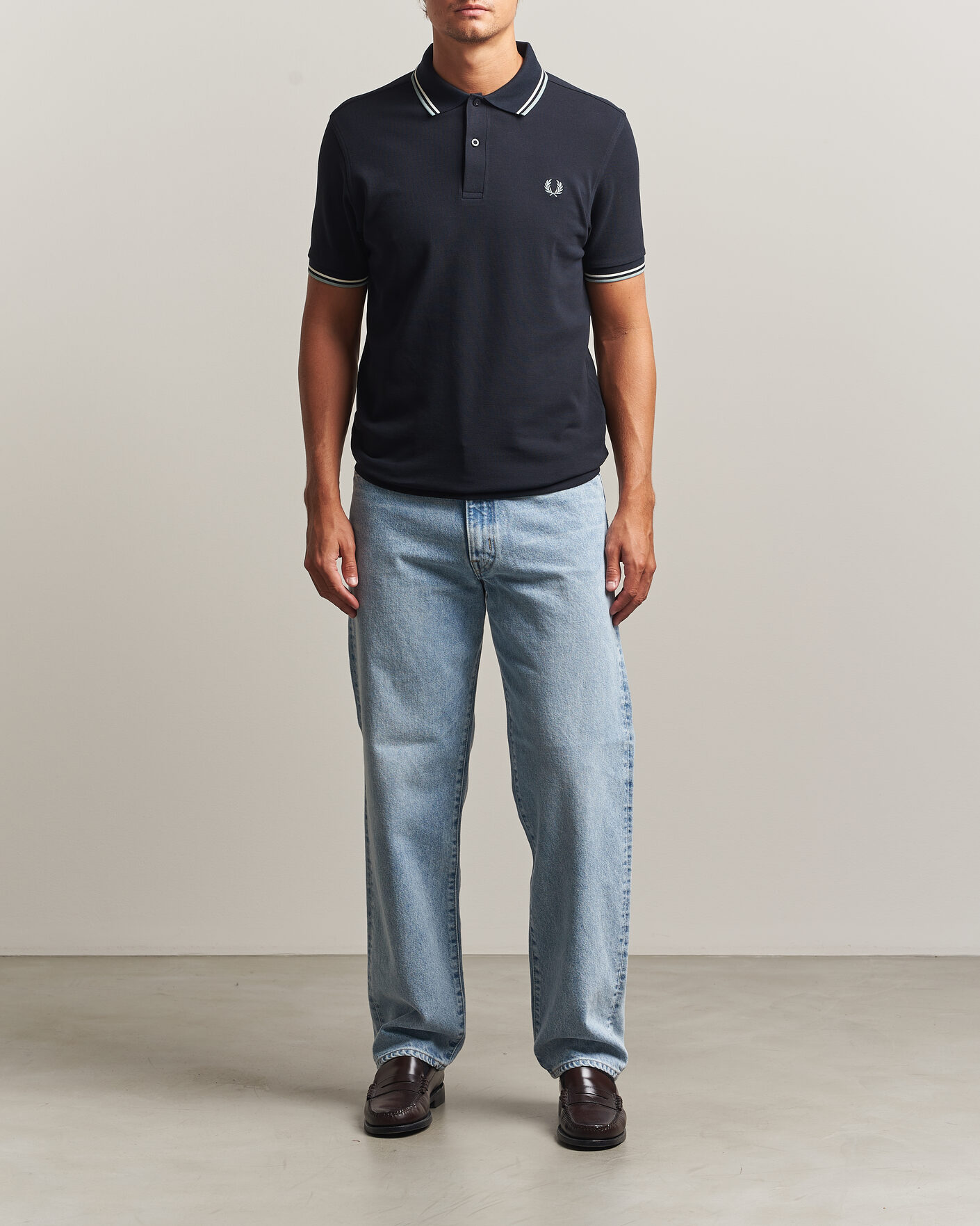 Herre | Pikéer | Fred Perry | Twin Tipped Polo Shirt Navy