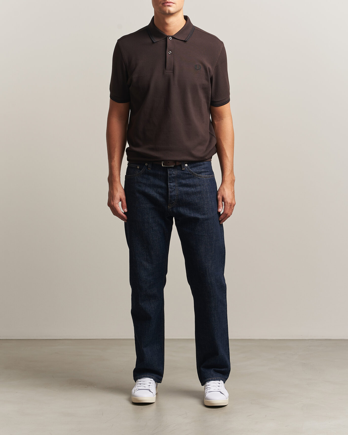 Herre | Pikéer | Fred Perry | Twin Tipped Polo Shirt Rich Brown