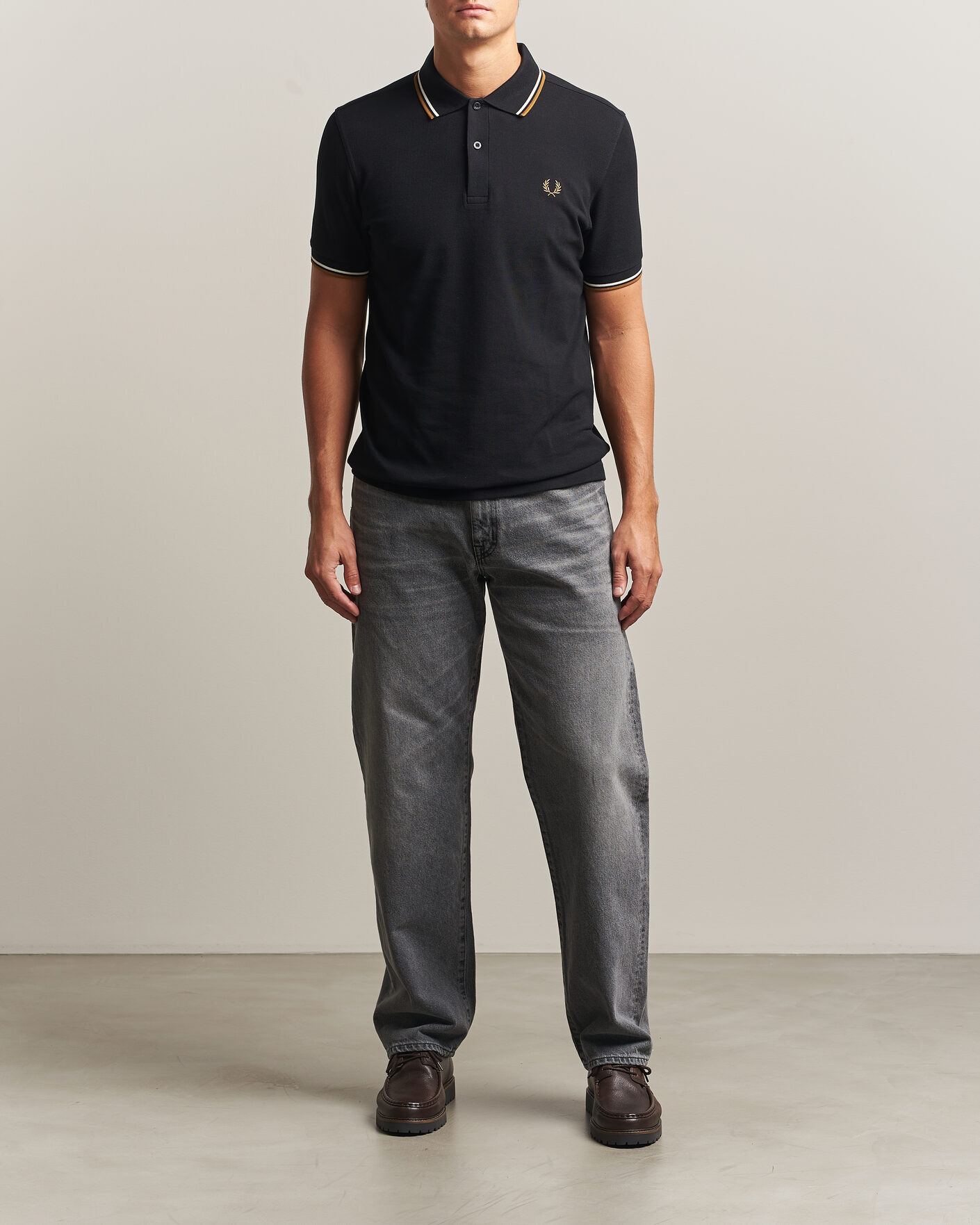 Herre | Pikéer | Fred Perry | Twin Tipped Polo Shirt Black