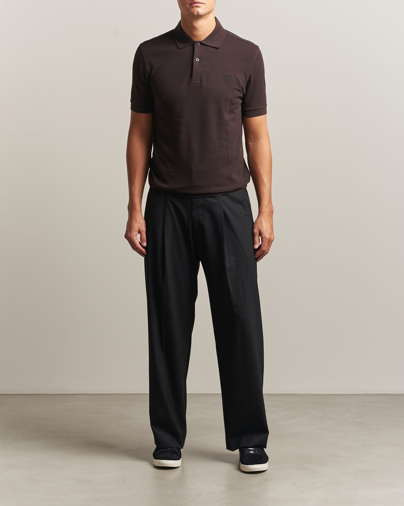 Herre | Pikéer | Fred Perry | Plain Polo Shirt Night Rich Brown