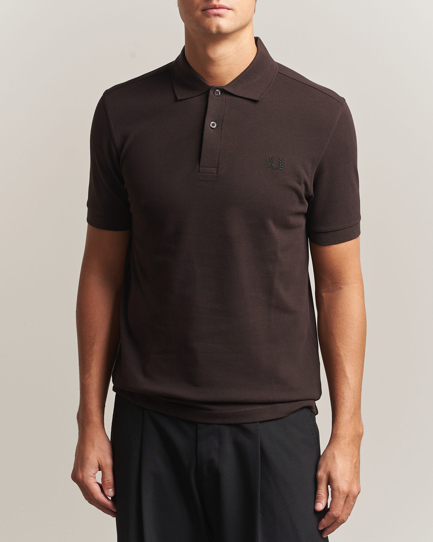 Herre | Pikéer | Fred Perry | Plain Polo Shirt Night Rich Brown