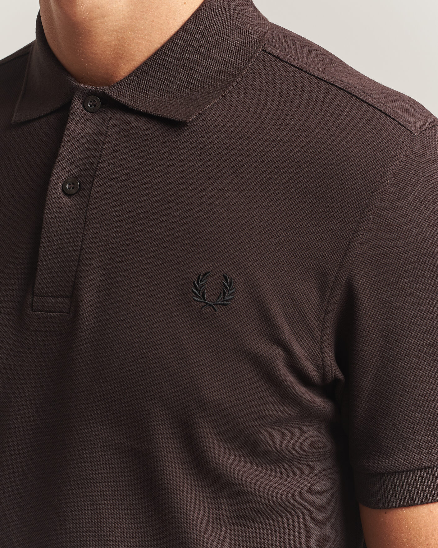 Herre | Pikéer | Fred Perry | Plain Polo Shirt Night Rich Brown