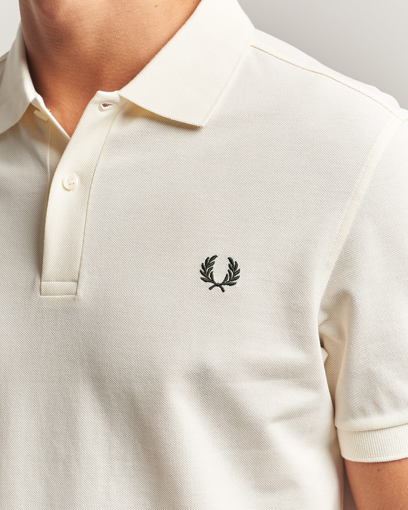 Herre | Pikéer | Fred Perry | Plain Polo Shirt Night Ecru