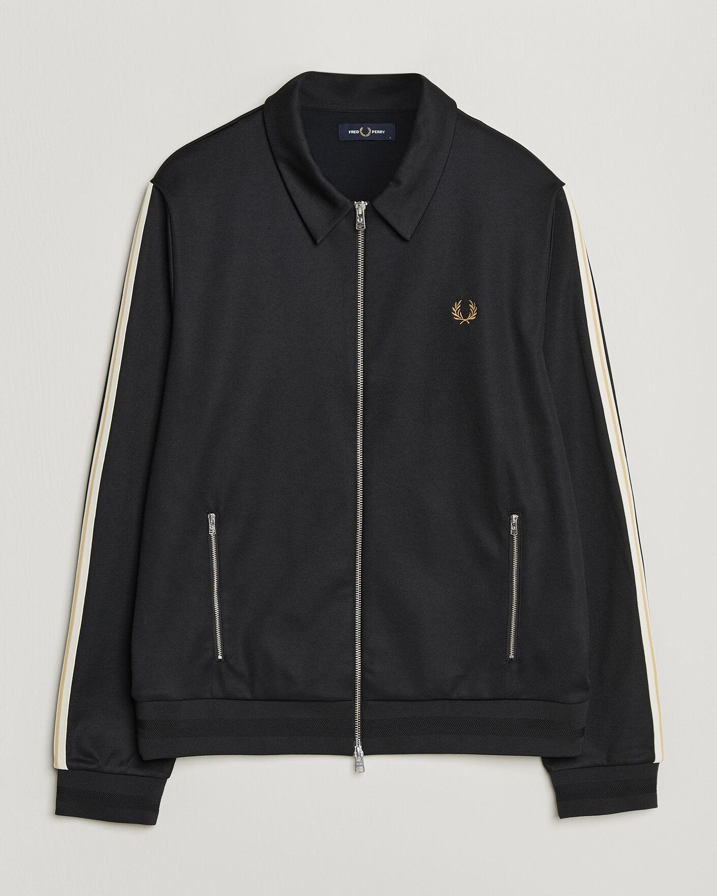 Herre | Gensere | Fred Perry | Tipped Taped Track Jacket Black