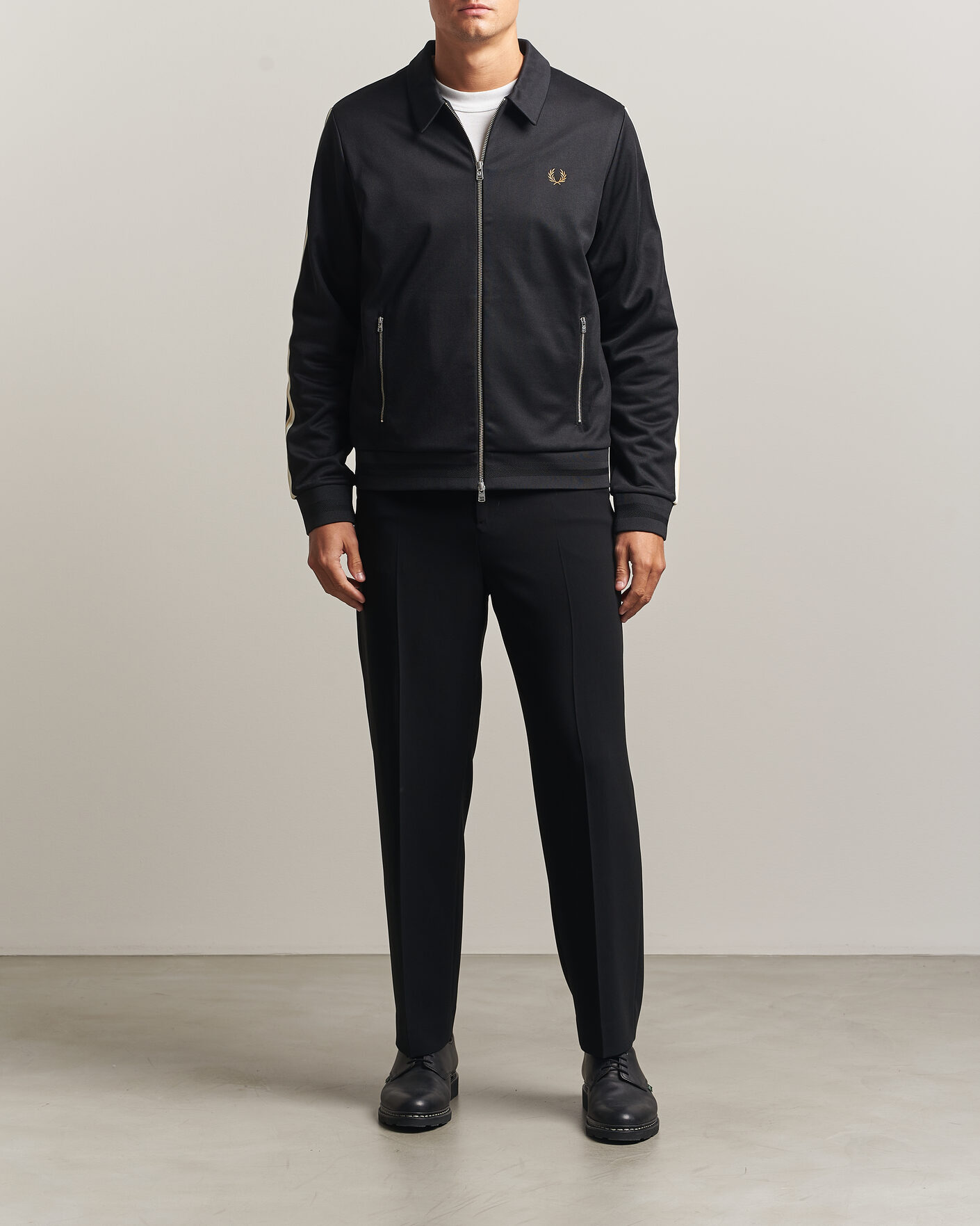 Herre | Gensere | Fred Perry | Tipped Taped Track Jacket Black