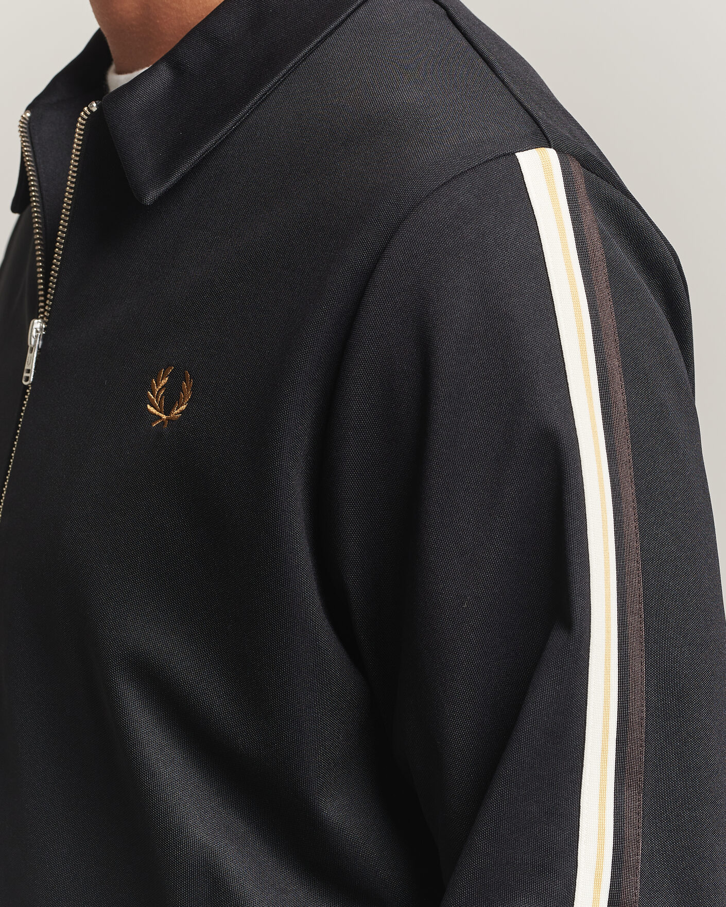 Herre | Gensere | Fred Perry | Tipped Taped Track Jacket Black