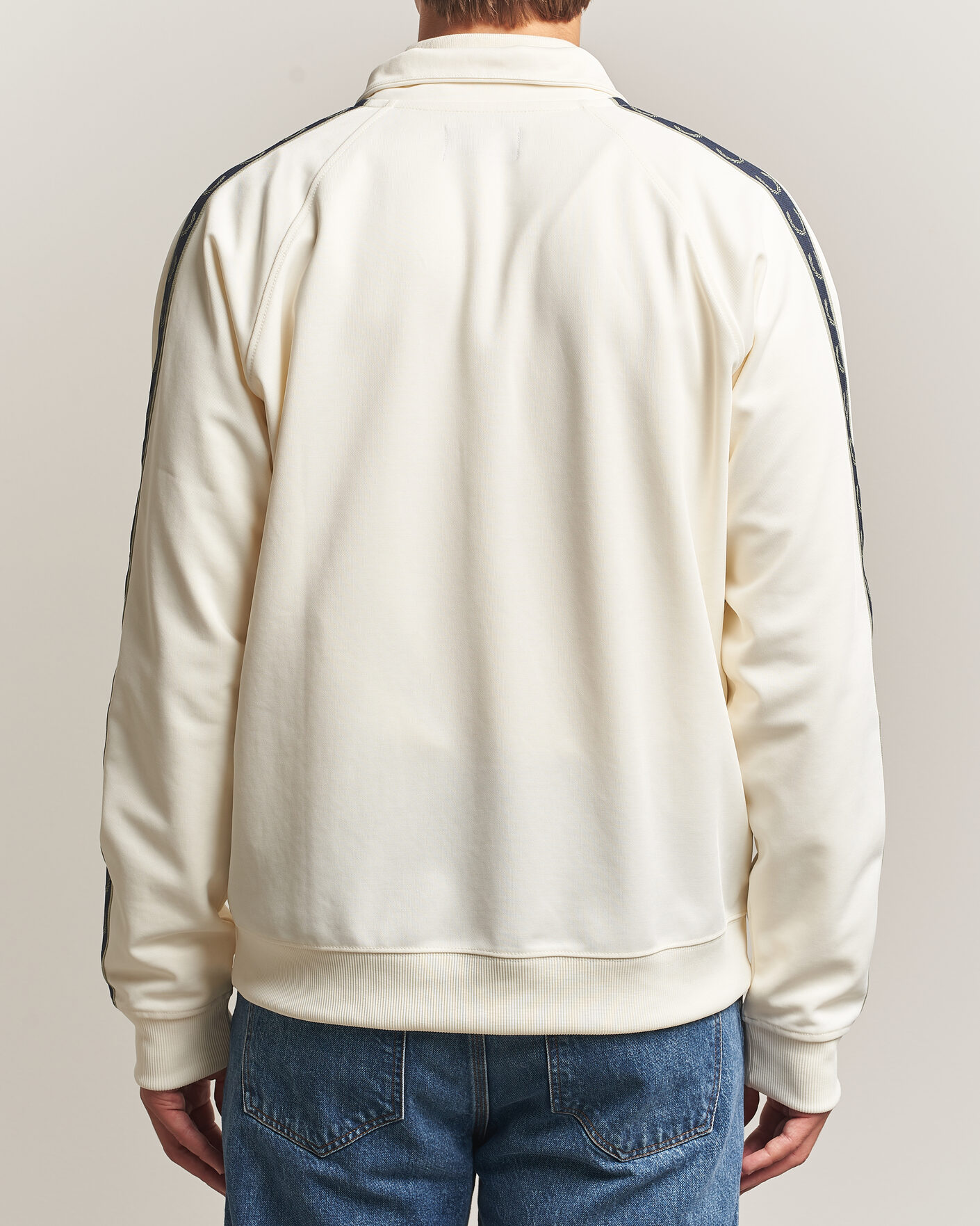 Herre | Gensere | Fred Perry | Taped Track Jacket Ecru