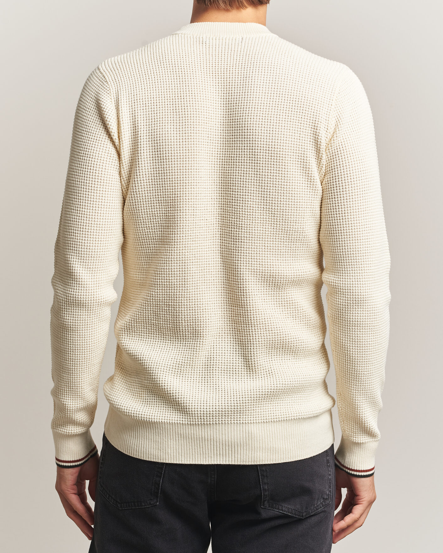 Herre | Gensere | Fred Perry | Waffle Stitch Jumper Ecru