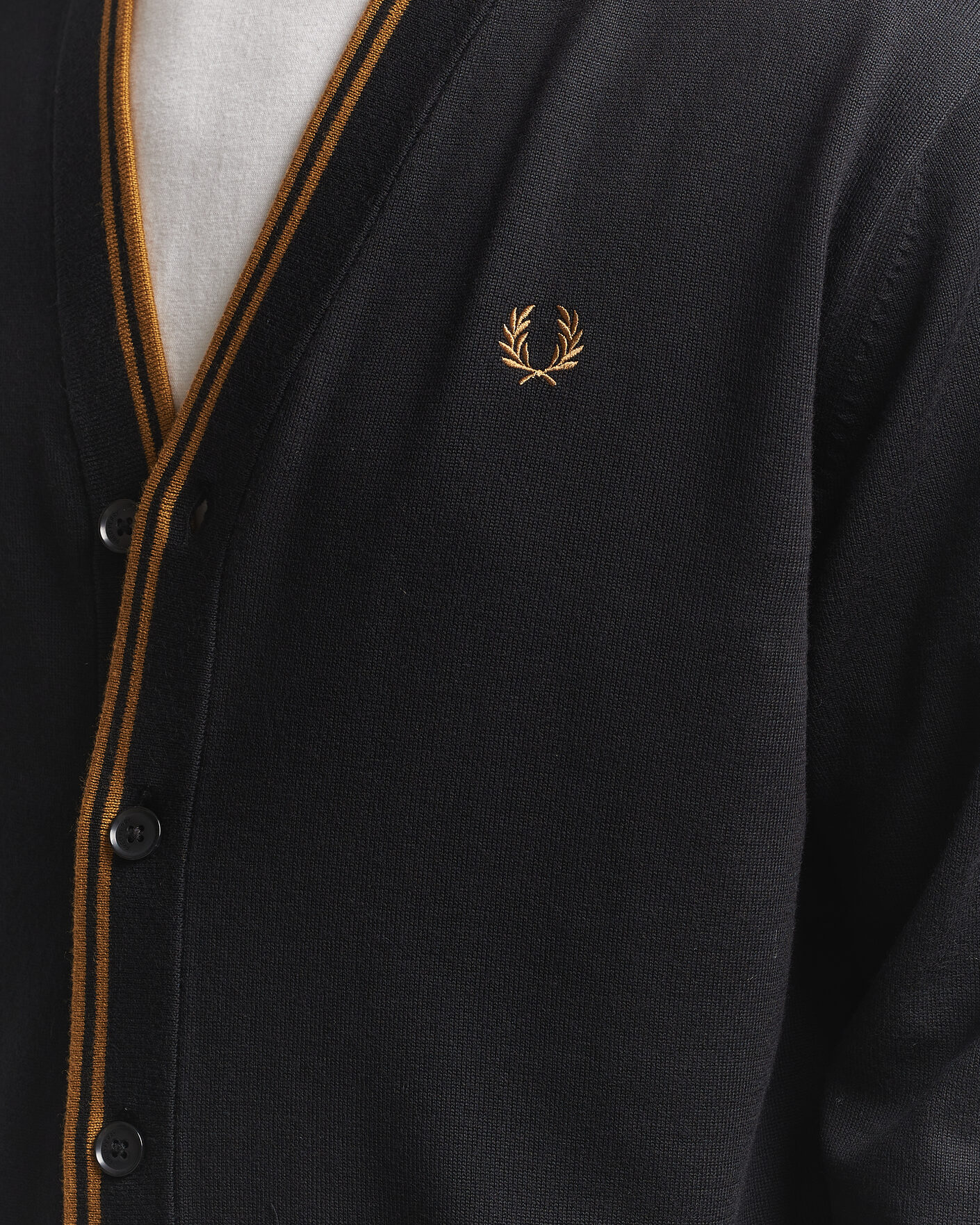 Herre | Gensere | Fred Perry | Classic Knitted Cardigan Black