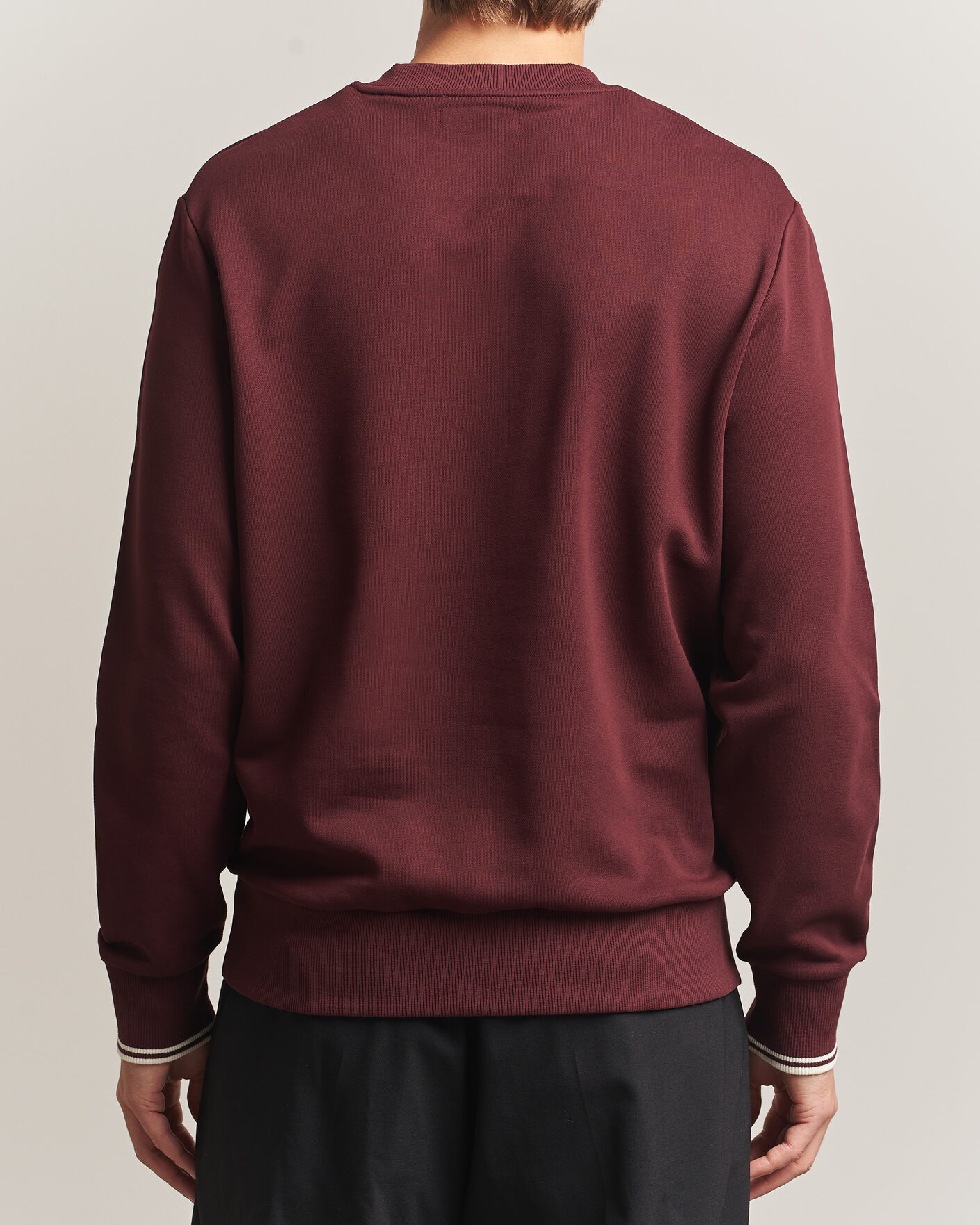Herre | Gensere | Fred Perry | Crew Neck Sweatshirt Oxblood