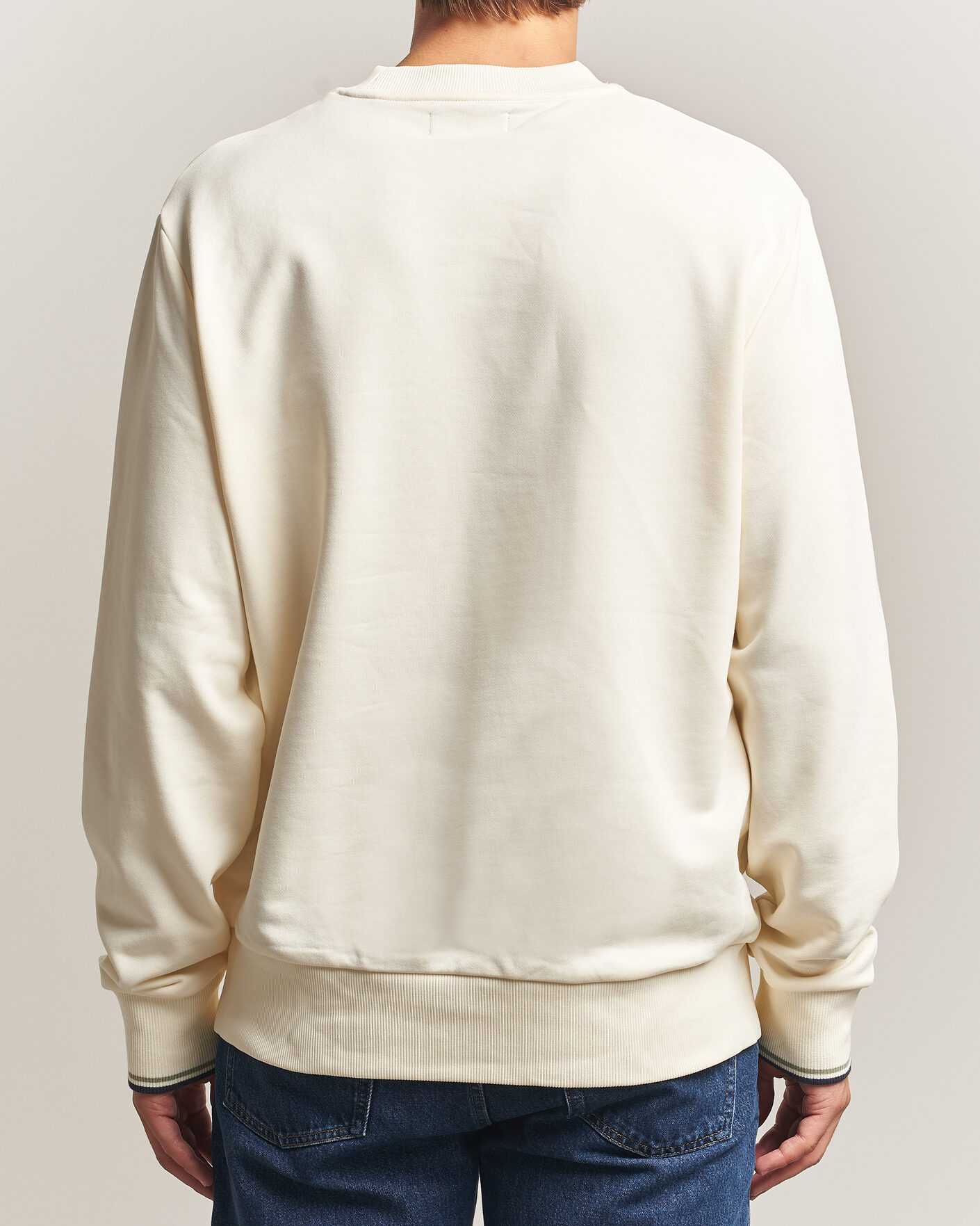 Herre | Gensere | Fred Perry | Crew Neck Sweatshirt Ecru
