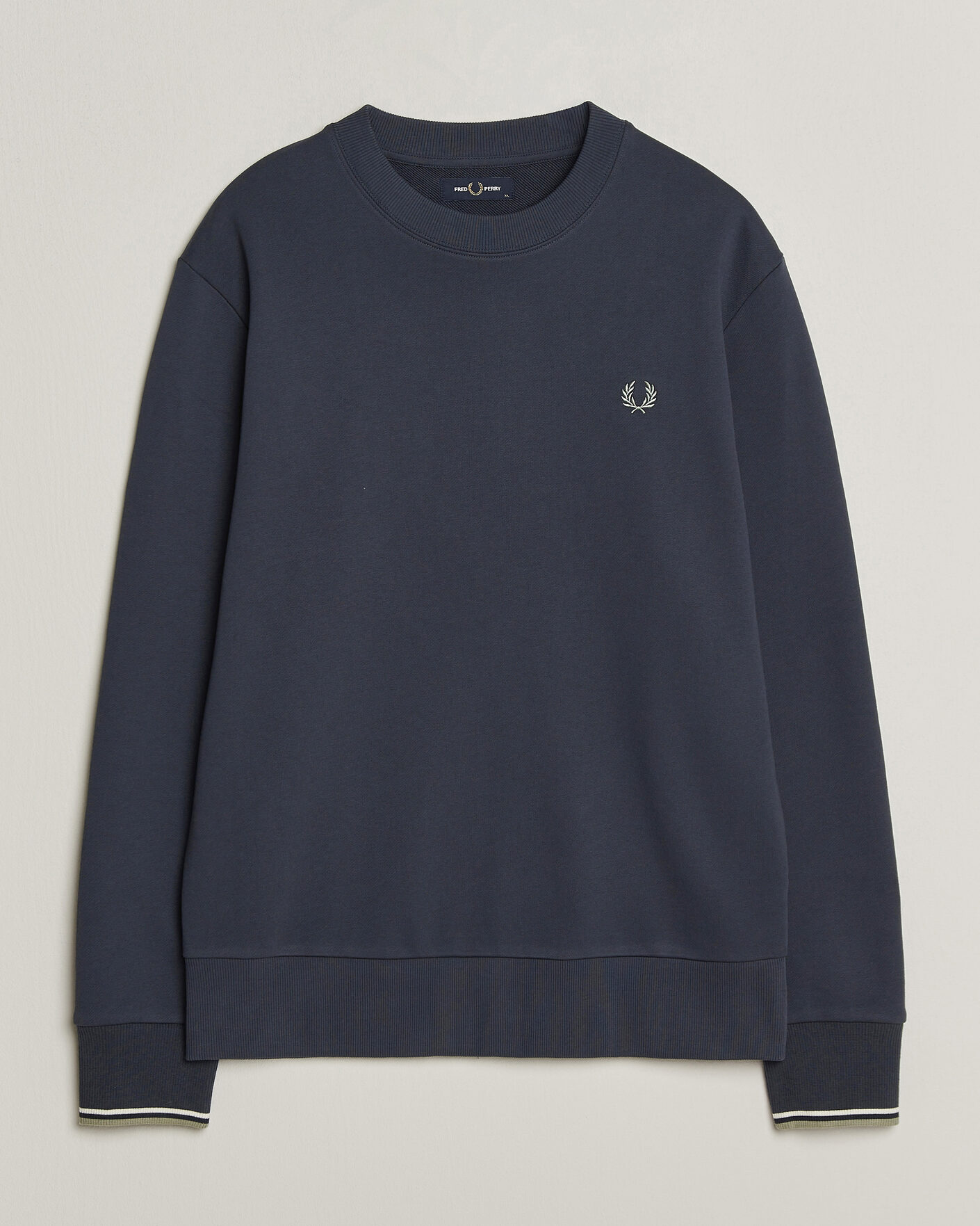 Herre | Gensere | Fred Perry | Crew Neck Sweatshirt Dark Airforce