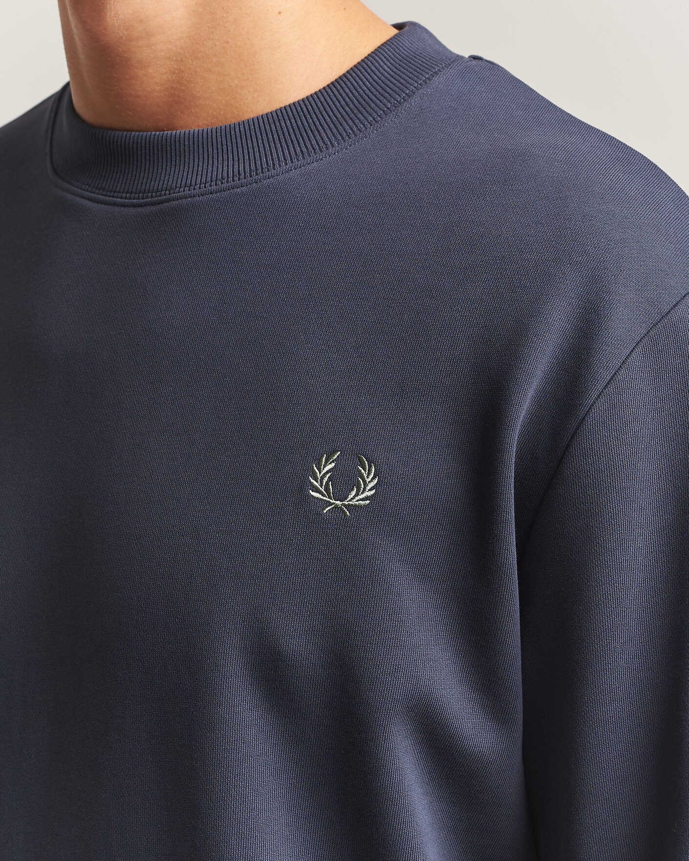 Herre | Gensere | Fred Perry | Crew Neck Sweatshirt Dark Airforce