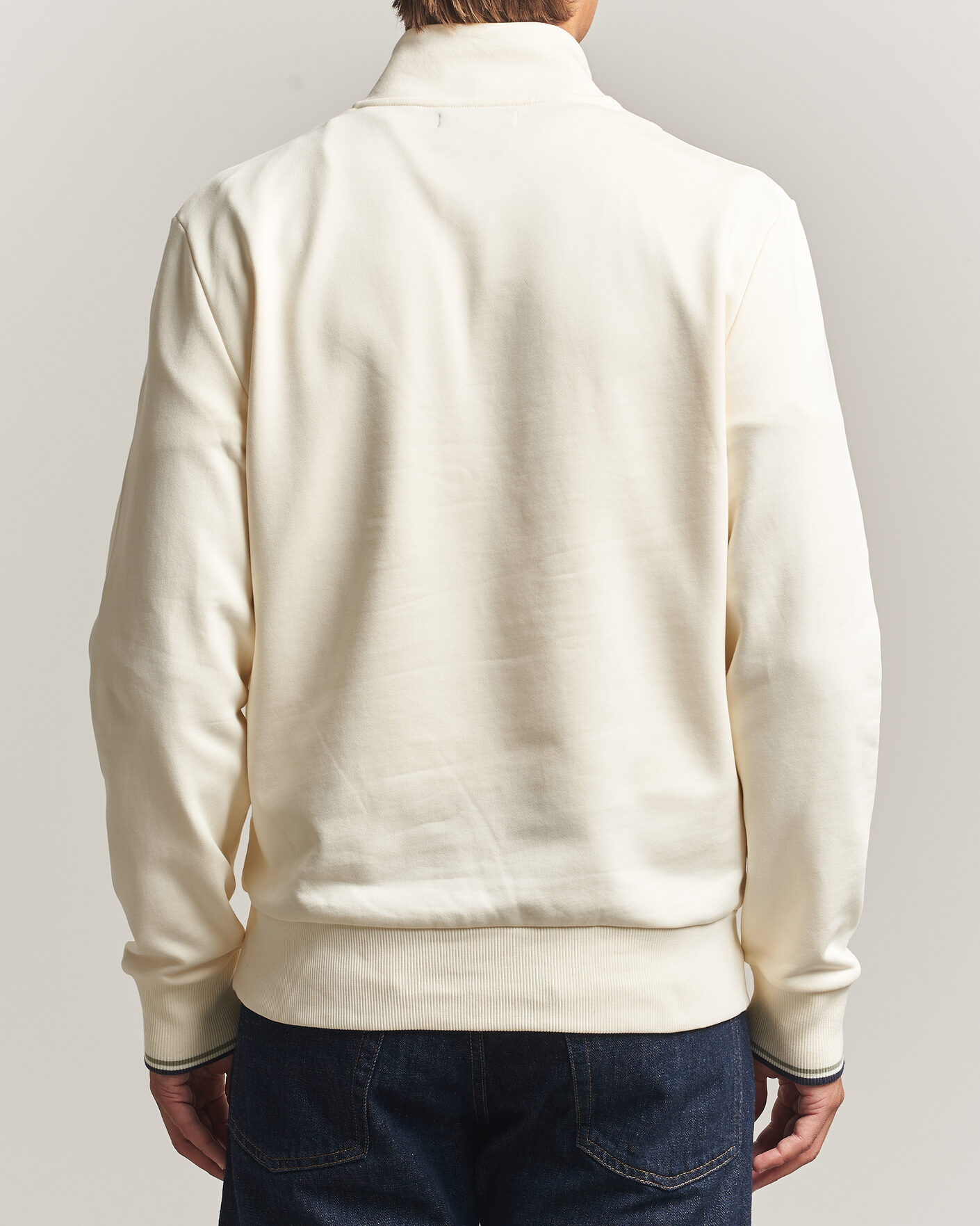 Herre | Gensere | Fred Perry | Half Zip Sweatshirt Ecru