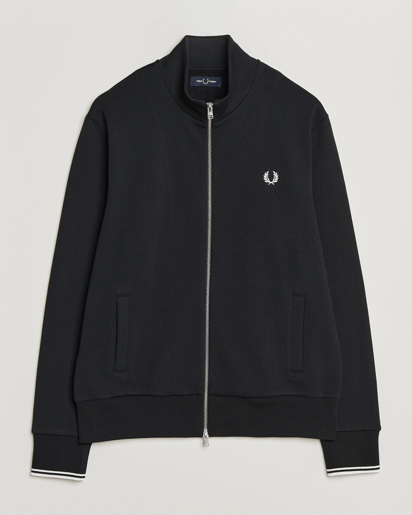 Herre | Gensere | Fred Perry | Full Zip Sweatshirt Black