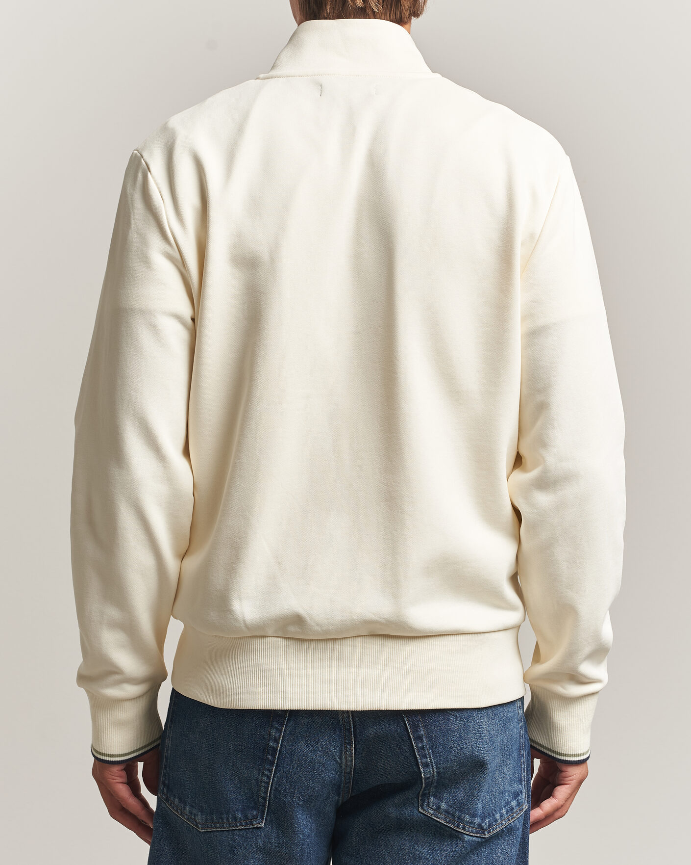 Herre | Gensere | Fred Perry | Full Zip Sweatshirt Ecru