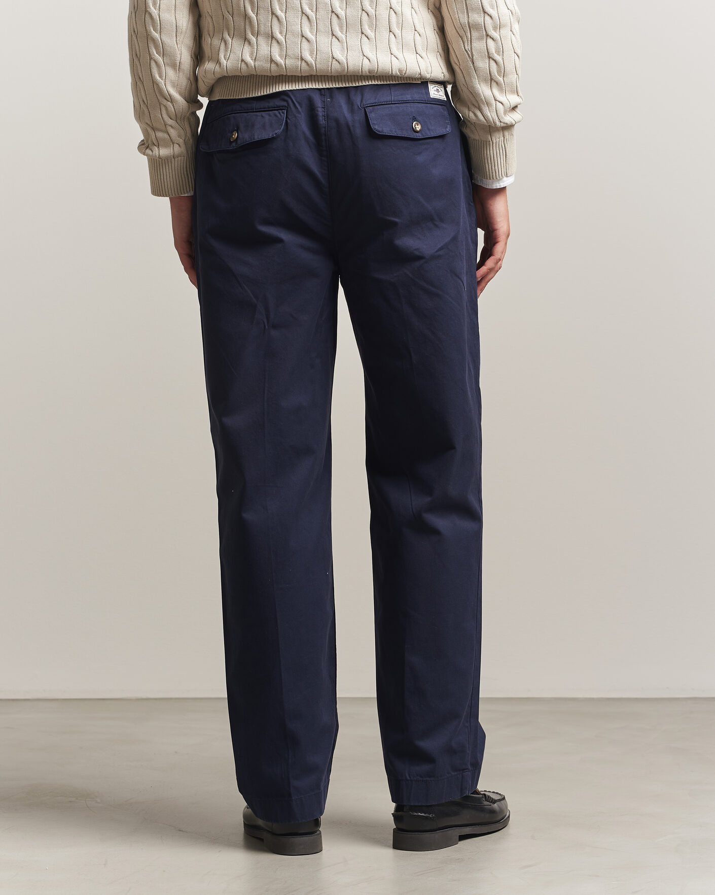 Herre | Bukser | Gant | Relaxed Fit Pleated Cotton Twill Pants Evening Blue