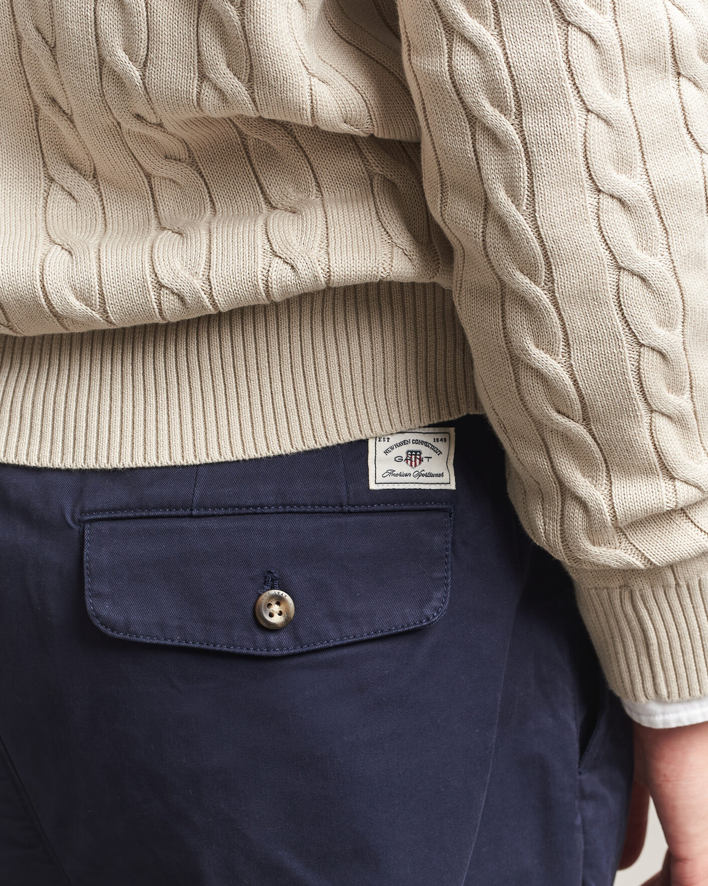 Herre | Bukser | Gant | Relaxed Fit Pleated Cotton Twill Pants Evening Blue
