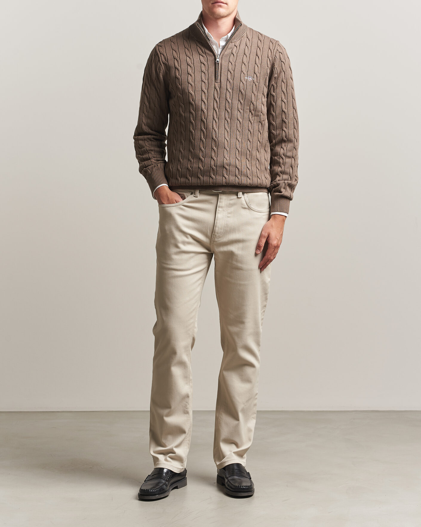 Herre | Bukser | Gant | Regular Fit Soft Twill 5-Pocket Pants Clay Beige