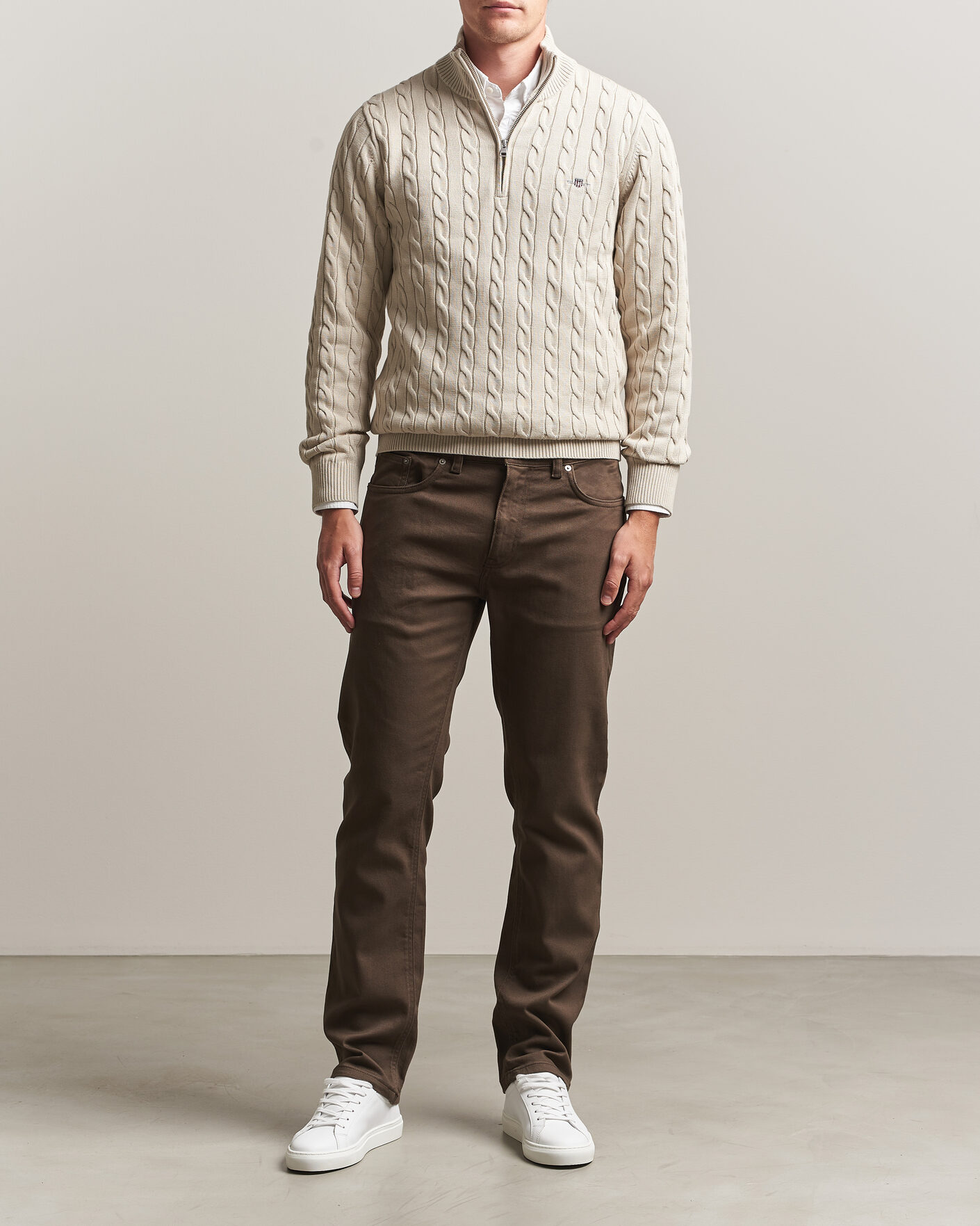 Herre | Bukser | Gant | Regular Fit Soft Twill 5-Pocket Pants Shadow Brown