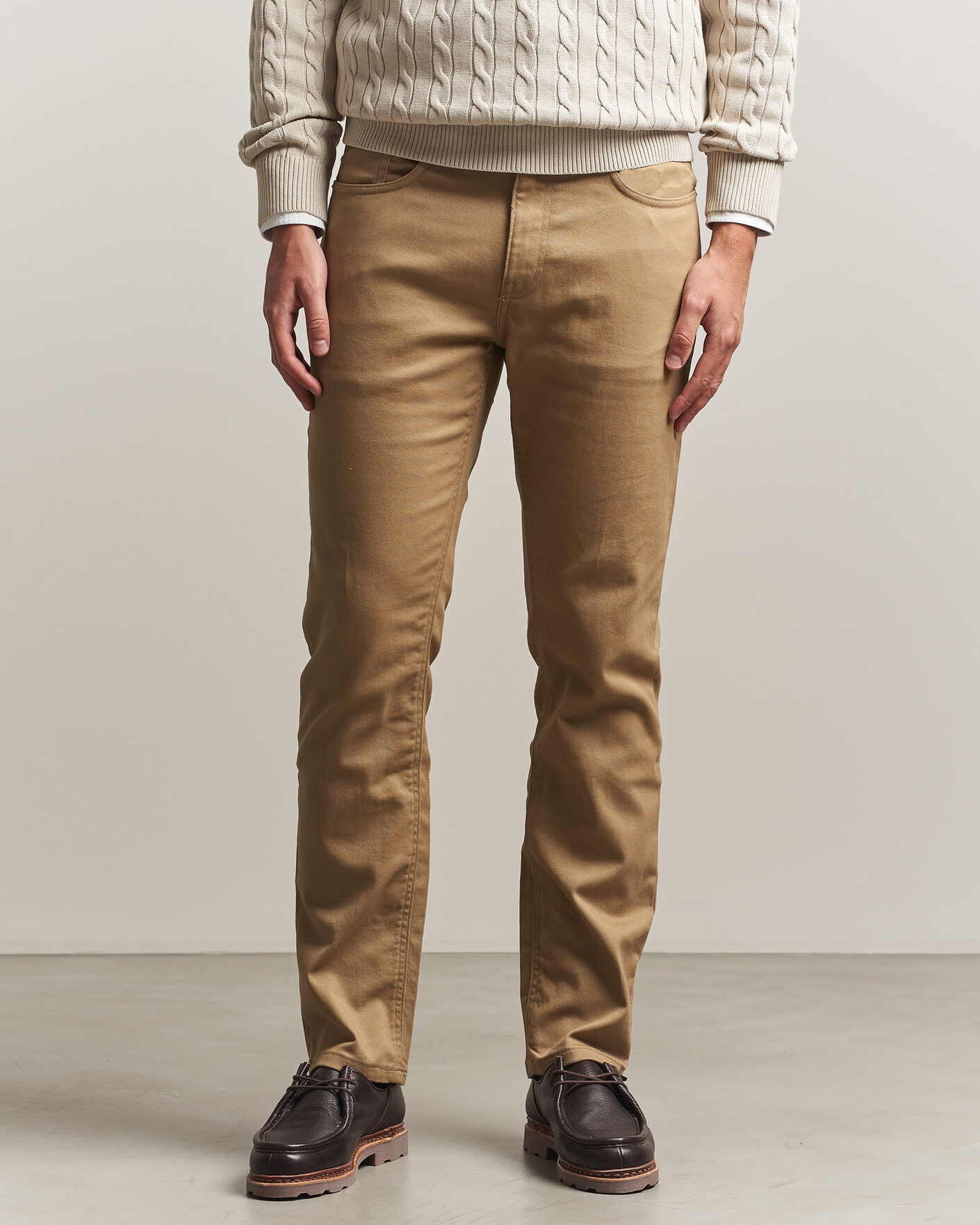 Herre | Bukser | Gant | Regular Fit Soft Twill 5-Pocket Pants Light Taupe