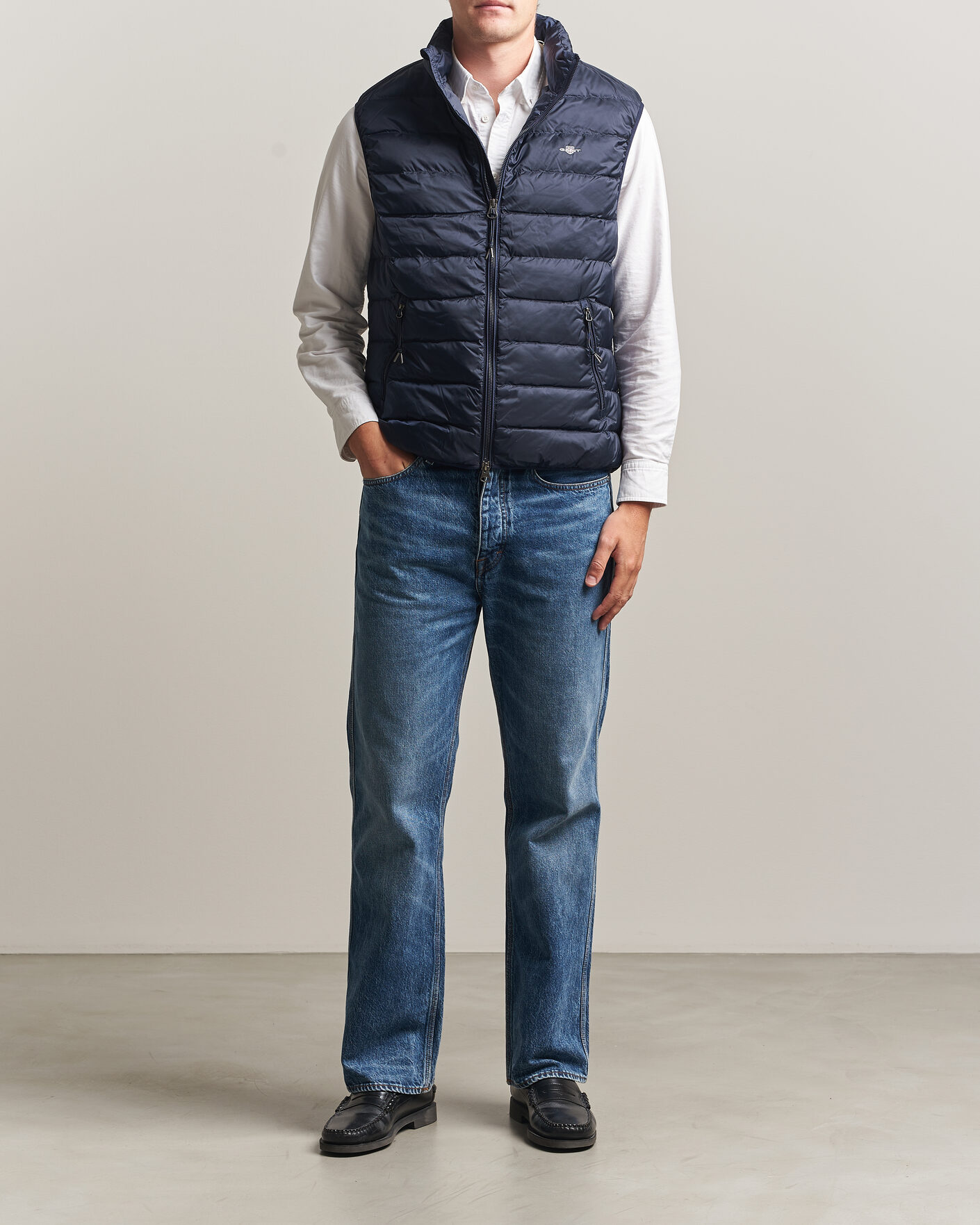 Herre | Vester | Gant | Light Down Vest Evening Blue